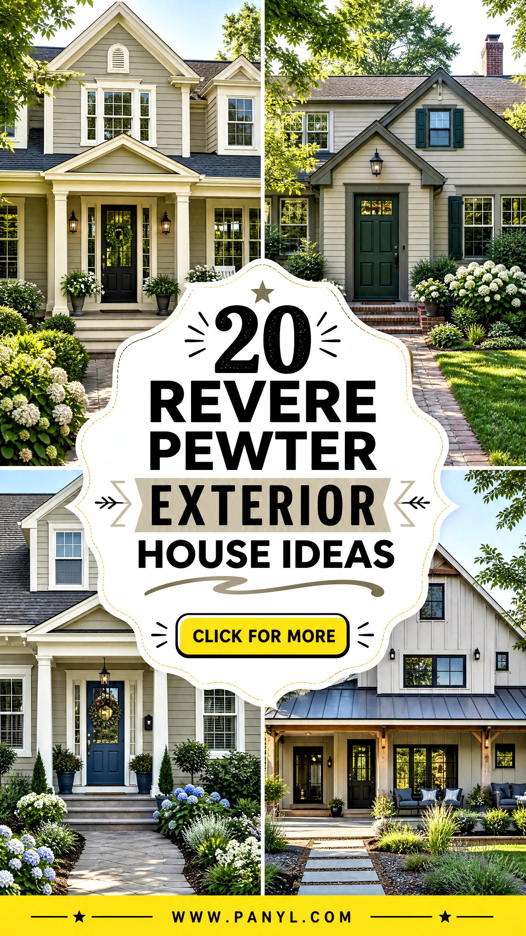 20 Revere Pewter Exterior House Ideas for Timeless Curb Appeal - 20 Revere Pewter Exterior House Ideas for Timeless Curb Appeal