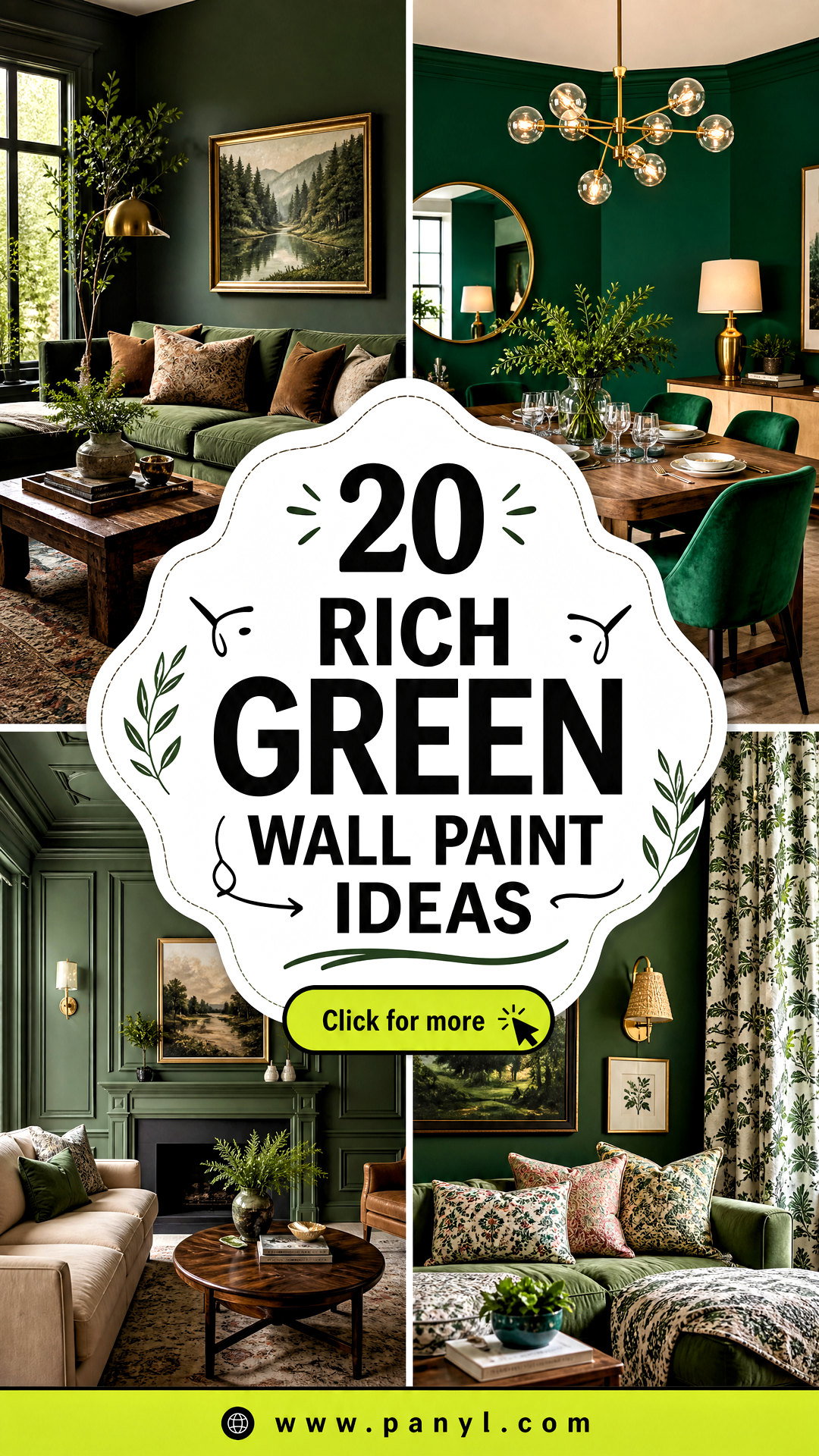 20 Rich Green Wall Paint Ideas for Lush Nature-Inspired Rooms - 20 Rich Green Wall Paint Ideas for Lush, Nature-Inspired Rooms