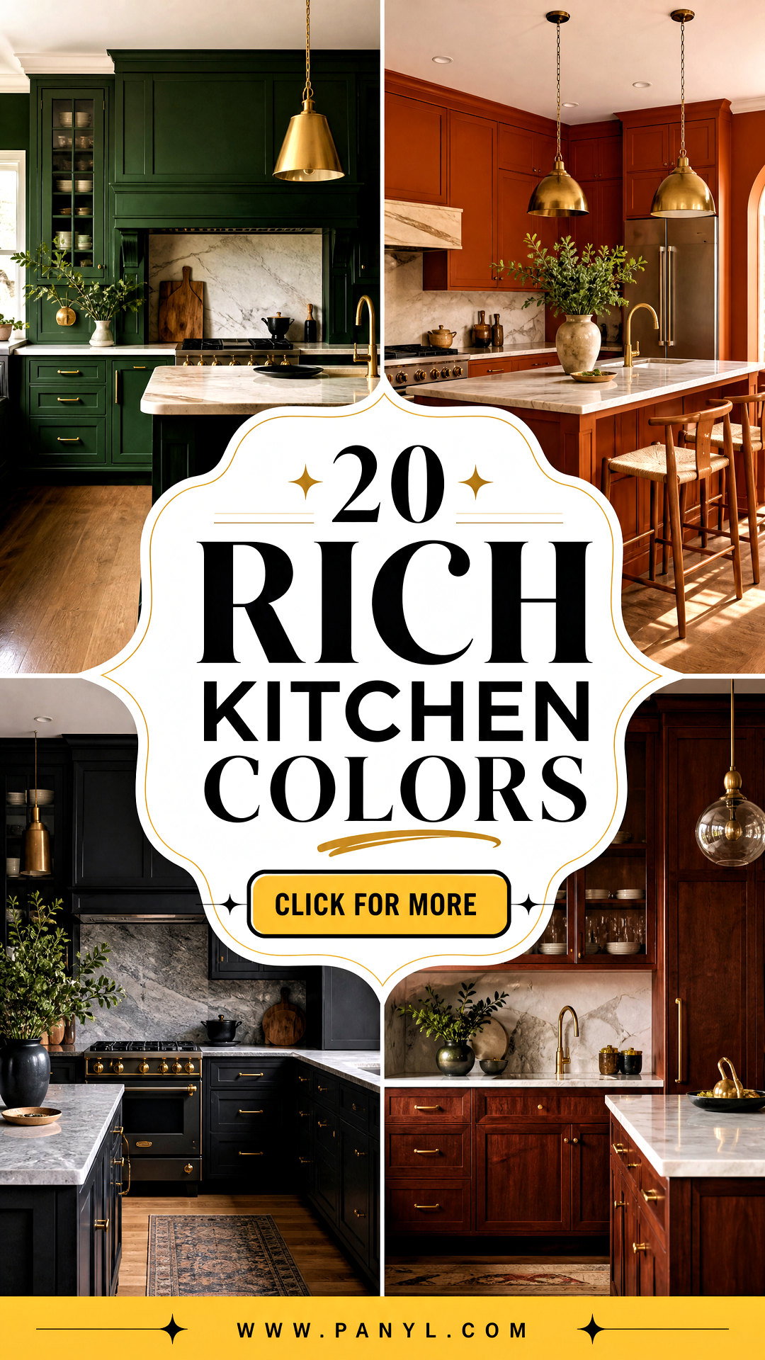 20 Rich Kitchen Colors for a Warm High-End Look at Home - 20 Rich Kitchen Colors for a Warm, High-End Look at Home