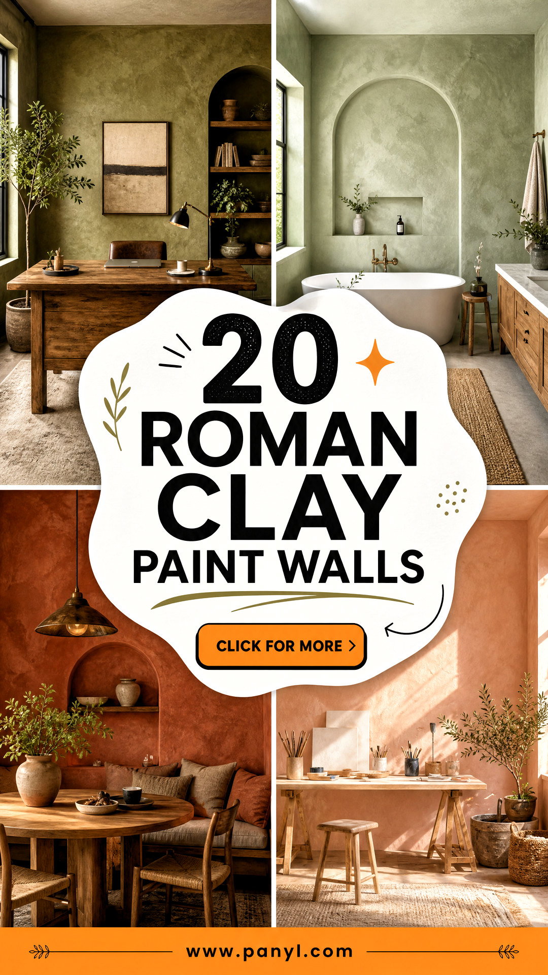 20 Roman Clay Paint Walls for Warm Organic Modern Rooms - 20 Roman Clay Paint Walls for Warm, Organic Modern Rooms