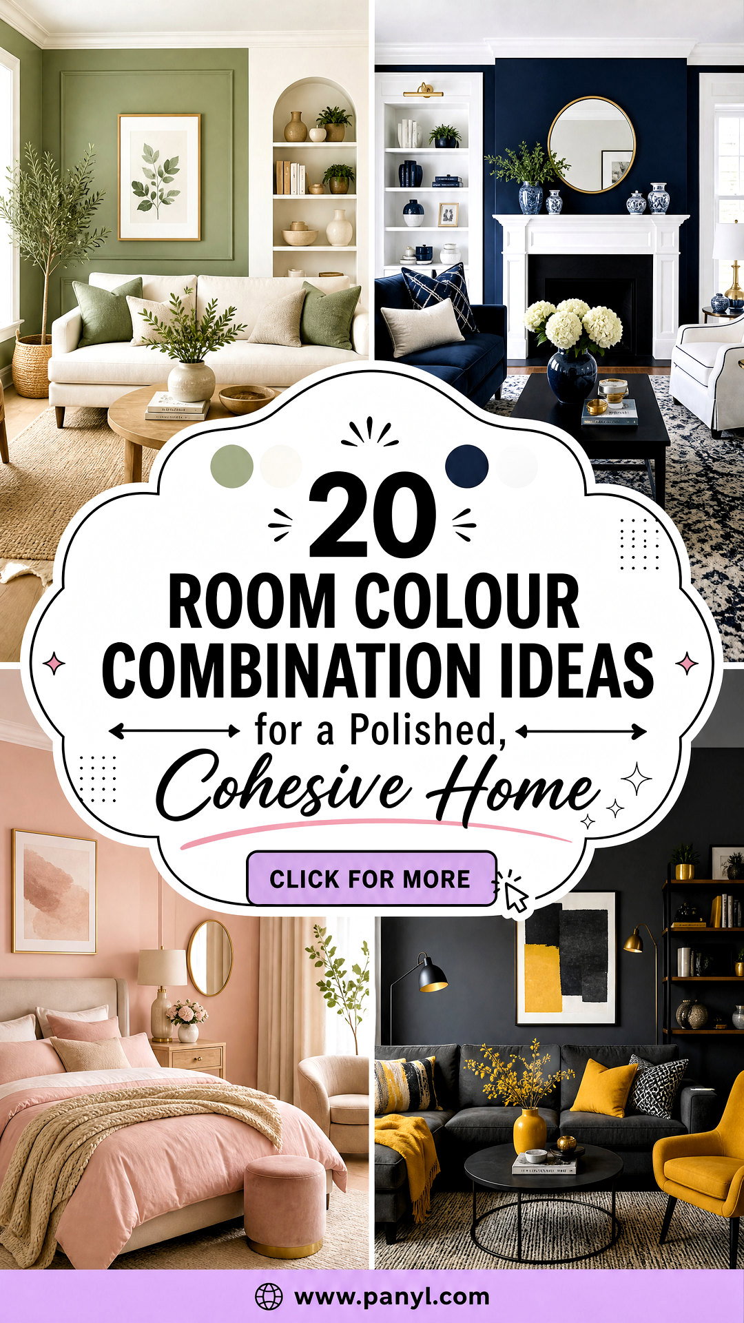 20 Room Colour Combination Ideas for a Polished Cohesive Home - 20 Room Colour Combination Ideas for a Polished, Cohesive Home