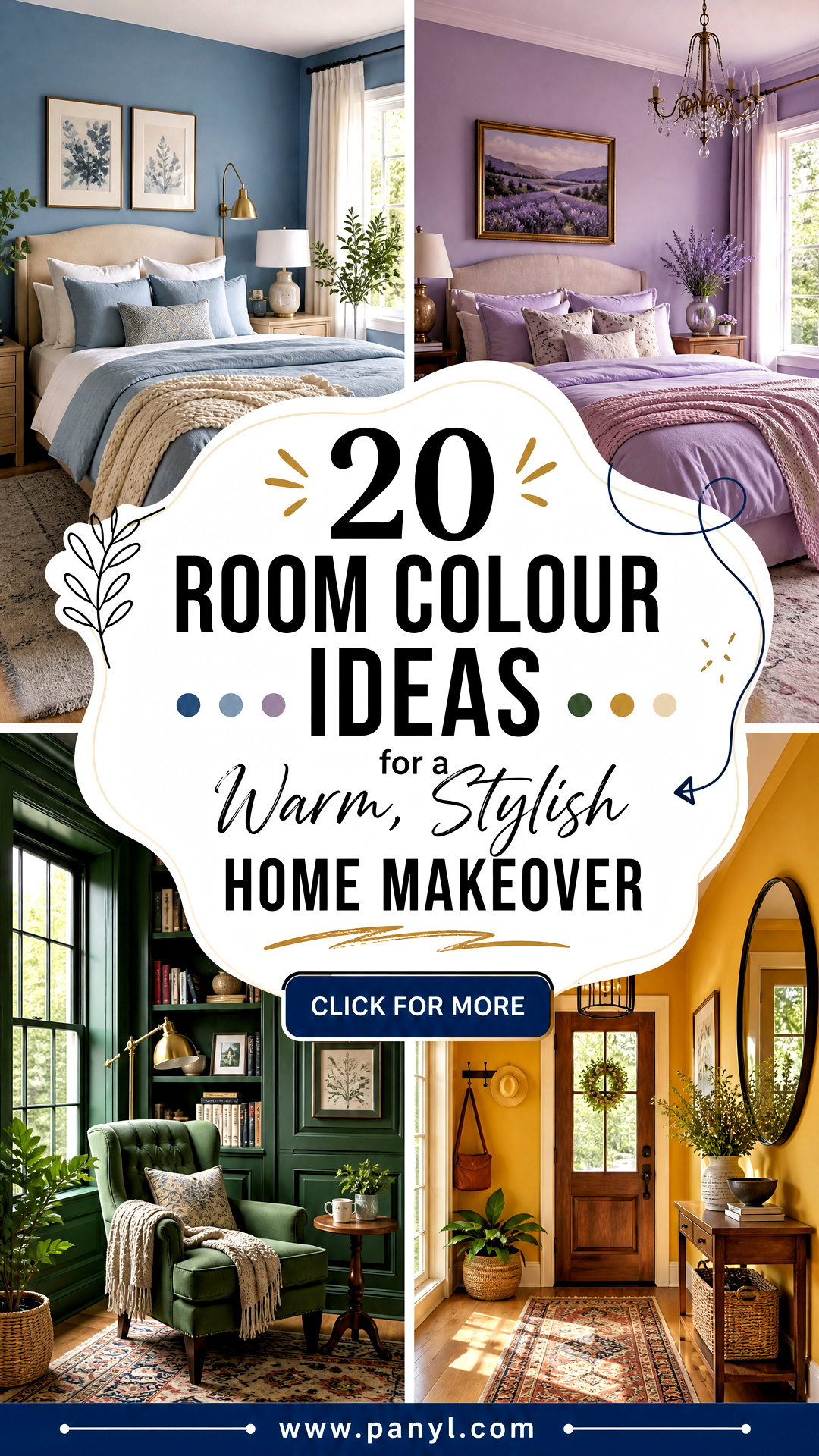 20 Room Colour Ideas for a Warm Stylish Home Makeover - 20 Room Colour Ideas for a Warm, Stylish Home Makeover