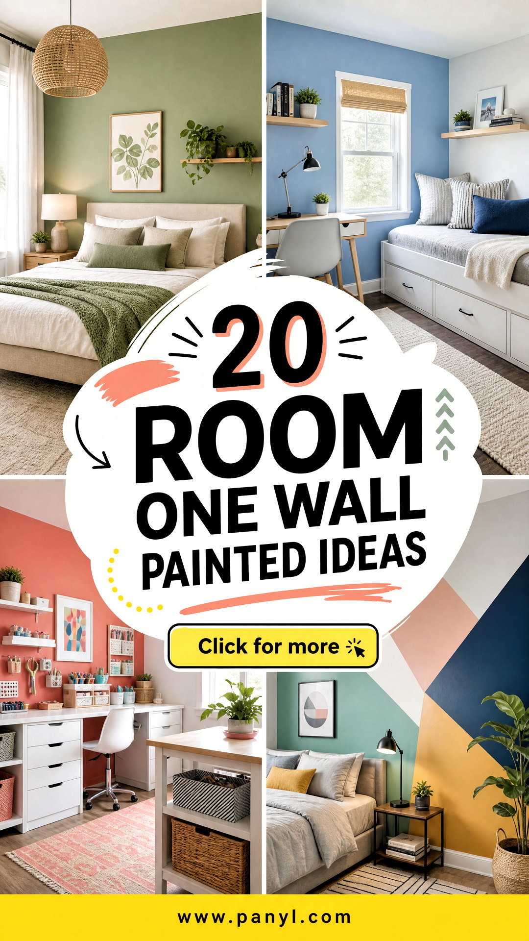 20 Room One Wall Painted Ideas for Easy Stylish Makeovers - 20 Room One Wall Painted Ideas for Easy, Stylish Makeovers