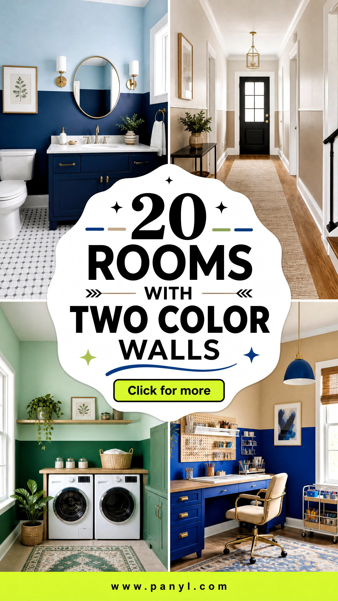 20 Rooms With Two Color Walls for Creative Modern Homes - 20 Rooms With Two Color Walls for Creative, Modern Homes