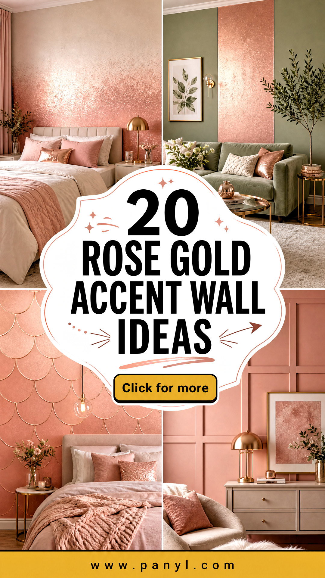 20 Rose Gold Accent Wall Ideas for Chic Glamorous Rooms - 20 Rose Gold Accent Wall Ideas for Chic, Glamorous Rooms