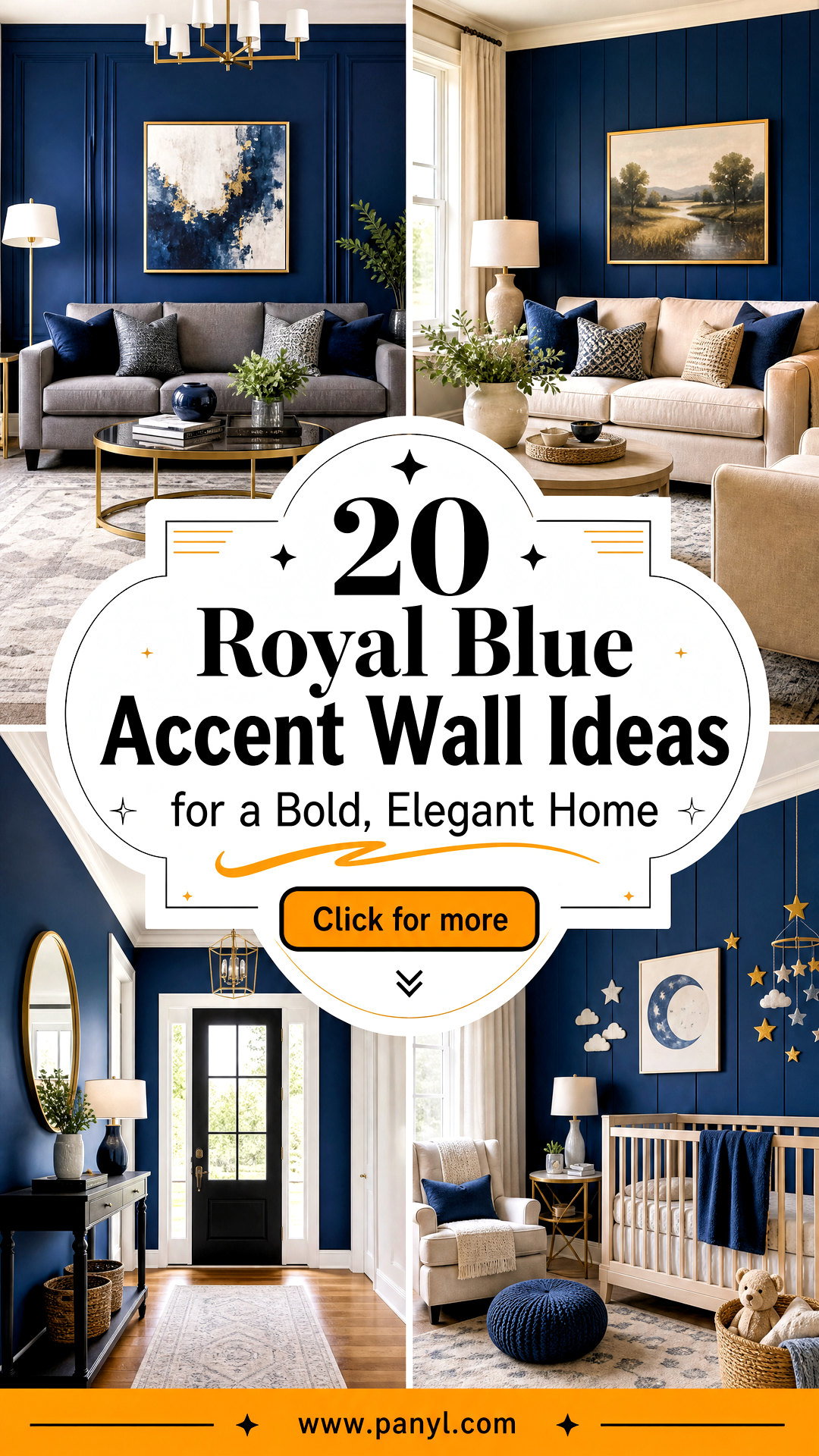 20 Royal Blue Accent Wall Ideas for a Bold Elegant Home - 20 Royal Blue Accent Wall Ideas for a Bold, Elegant Home