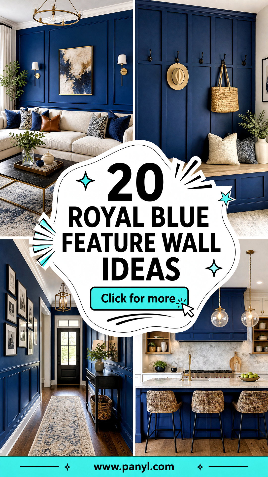 20 Royal Blue Feature Wall Ideas for Bold Modern Rooms - 20 Royal Blue Feature Wall Ideas for Bold, Modern Rooms