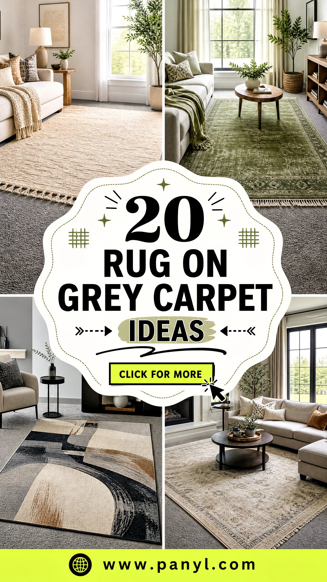 20 Rug on Grey Carpet Ideas for a Stylish Layered Look - 20 Rug on Grey Carpet Ideas for a Stylish, Layered Look