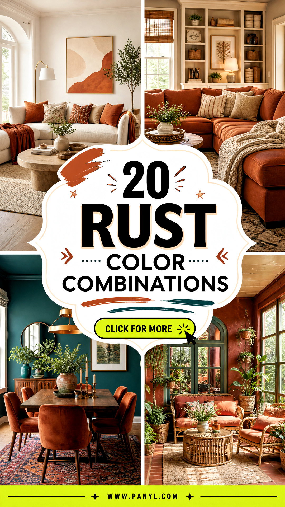 20 Rust Color Combinations for a Warm Designer-Led Home - 20 Rust Color Combinations for a Warm, Designer-Led Home