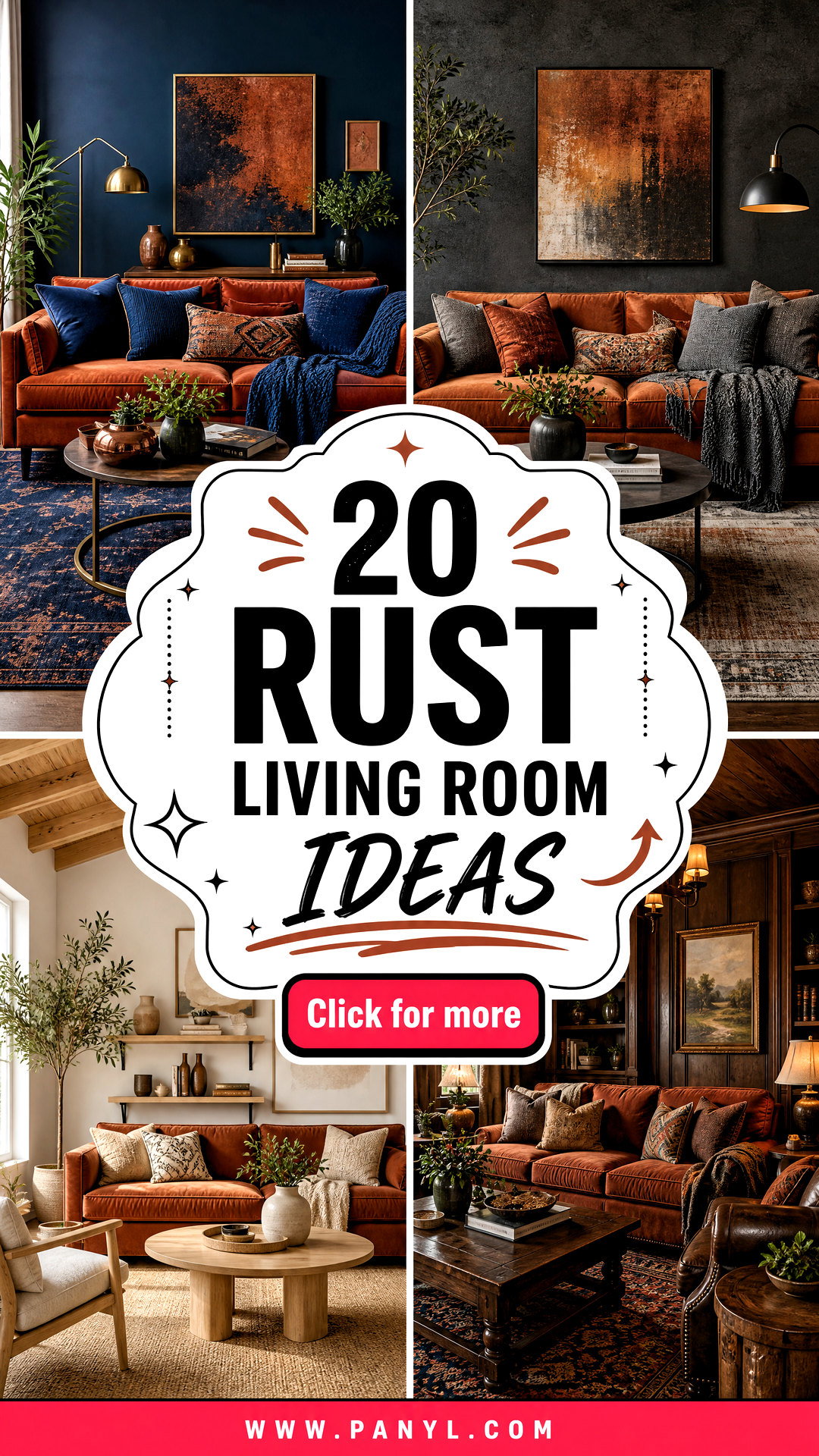 20 Rust Living Room Ideas for a Warm Sophisticated Space - 20 Rust Living Room Ideas for a Warm, Sophisticated Space