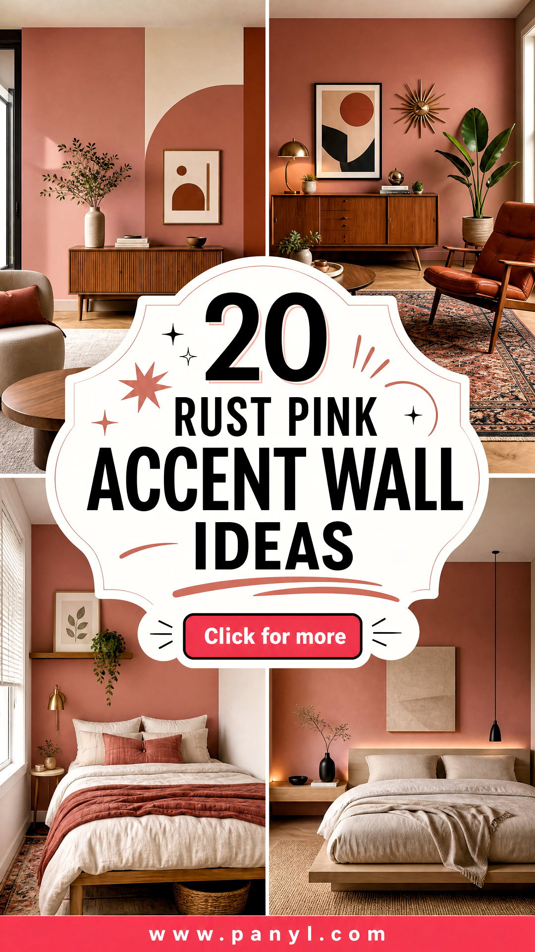 20 Rust Pink Accent Wall Ideas for Cozy Vintage-Inspired Rooms - 20 Rust Pink Accent Wall Ideas for Cozy, Vintage-Inspired Rooms