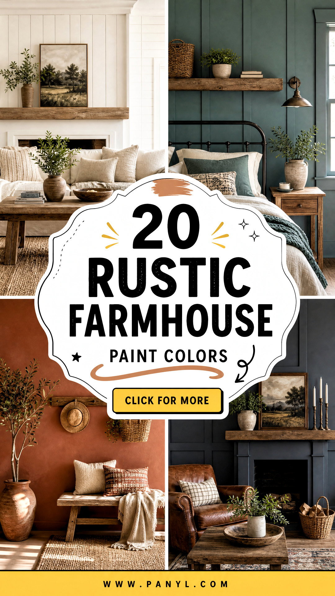 20 Rustic Farmhouse Paint Colors for a Warm Timeless Home - 20 Rustic Farmhouse Paint Colors for a Warm, Timeless Home