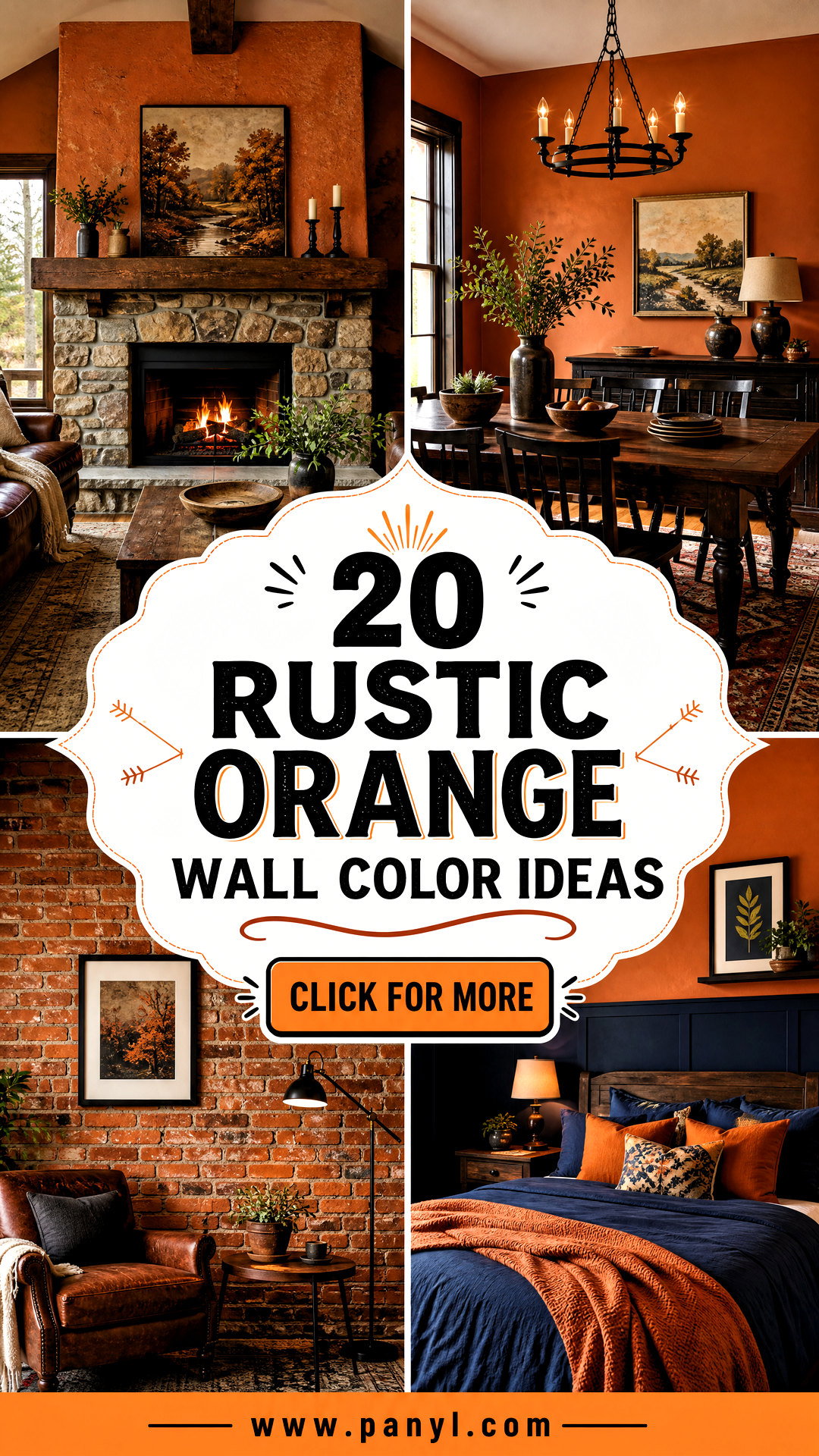 20 Rustic Orange Wall Color Ideas for Warm Charming Rooms - 20 Rustic Orange Wall Color Ideas for Warm, Charming Rooms
