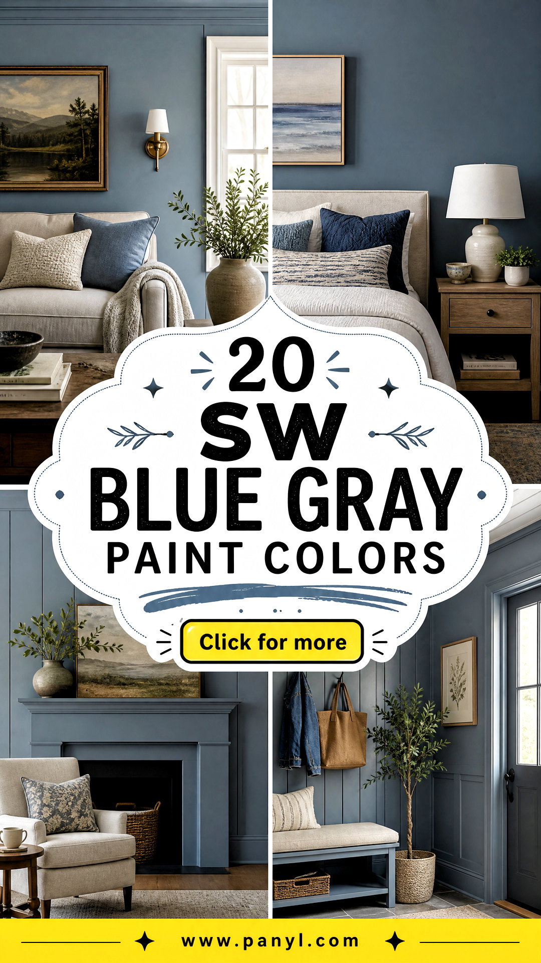 20 SW Blue Gray Paint Colors for Calm Timeless Rooms at Home - 20 SW Blue Gray Paint Colors for Calm, Timeless Rooms at Home