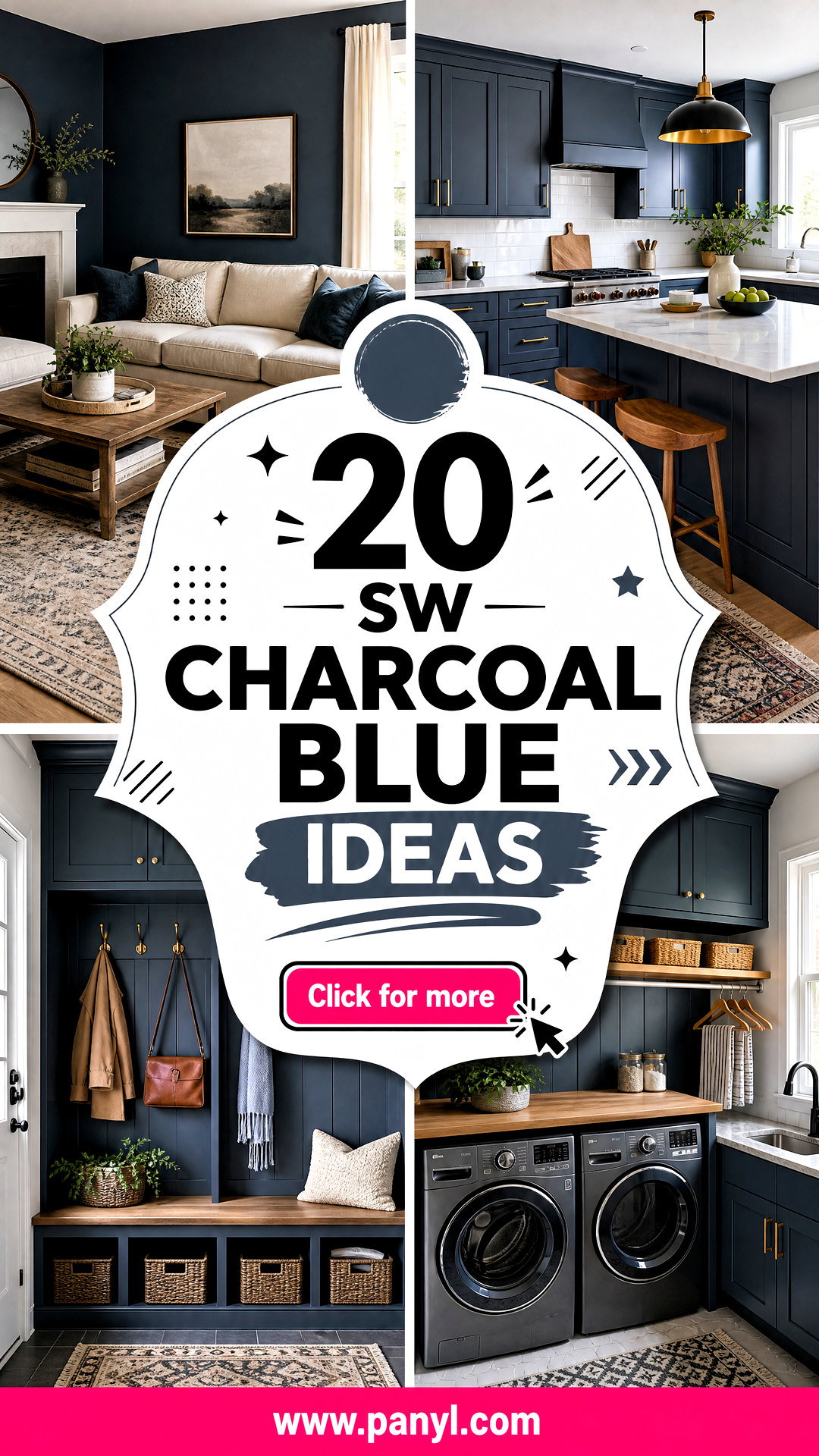 20 SW Charcoal Blue Ideas for Bold Sophisticated Rooms - 20 SW Charcoal Blue Ideas for Bold, Sophisticated Rooms
