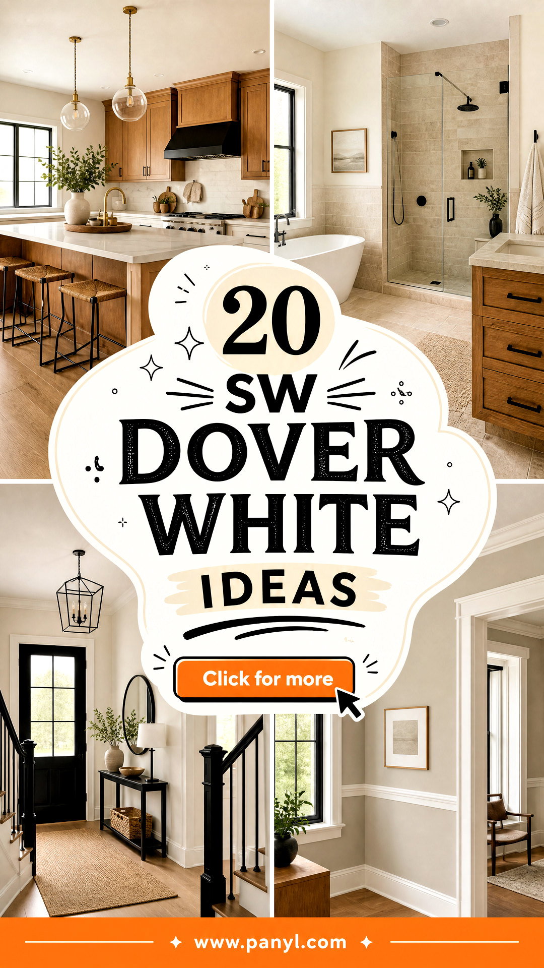20 SW Dover White Ideas for Warm Welcoming Rooms at Home - 20 SW Dover White Ideas for Warm, Welcoming Rooms at Home