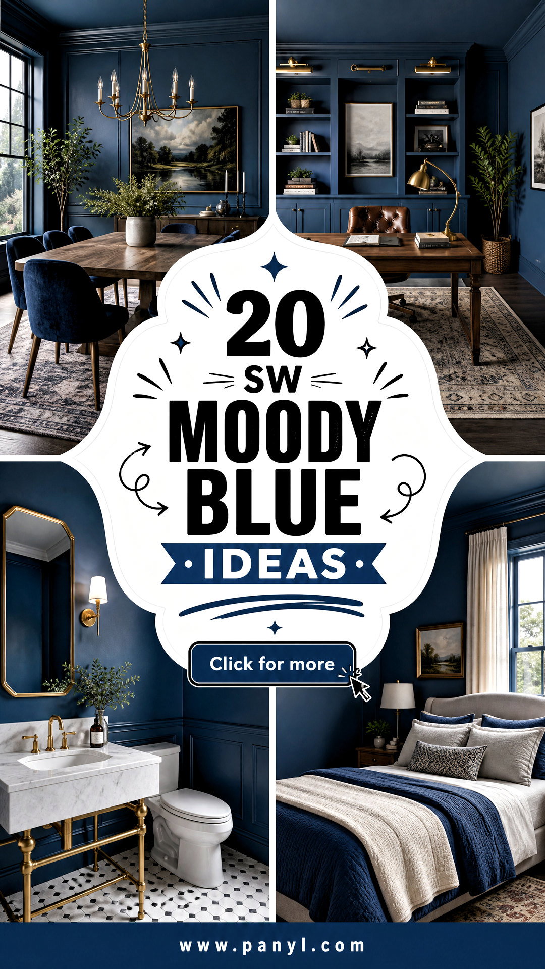 20 SW Moody Blue Ideas for Bold Sophisticated Home Style - 20 SW Moody Blue Ideas for Bold, Sophisticated Home Style