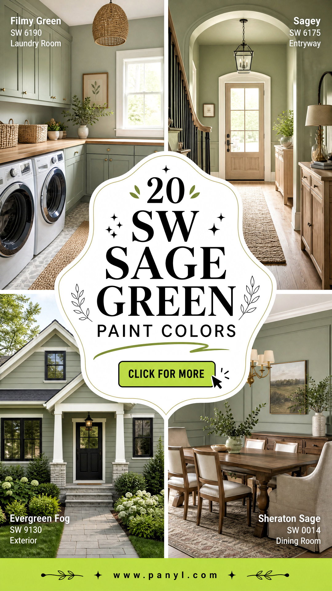 20 SW Sage Green Paint Colors for Fresh Calming Rooms Today - 20 SW Sage Green Paint Colors for Fresh, Calming Rooms Today