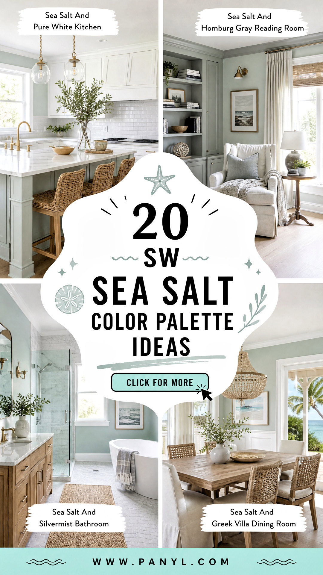 20 SW Sea Salt Color Palette Ideas for Serene Coastal Rooms - 20 SW Sea Salt Color Palette Ideas for Serene Coastal Rooms