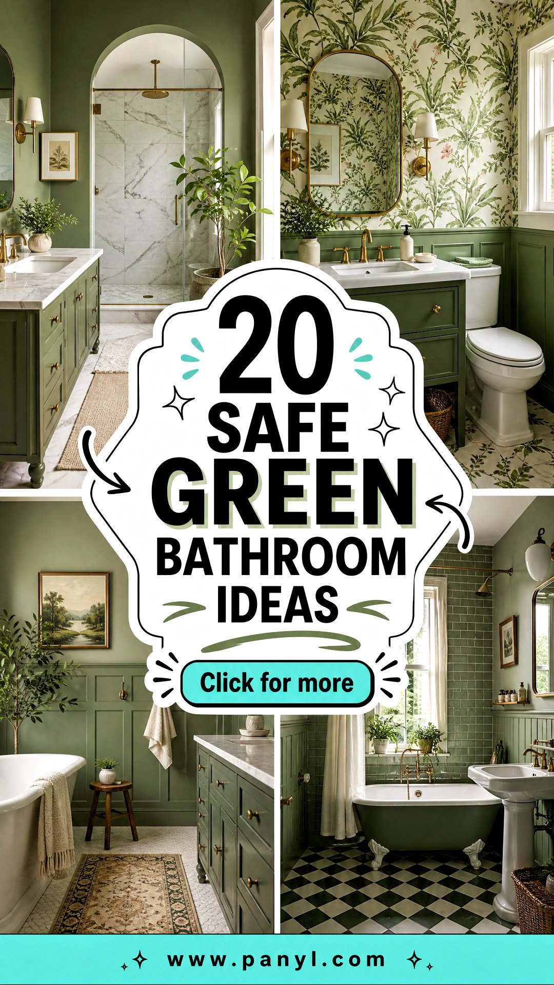 20 Safe Green Bathroom Ideas for a Fresh Calming Update - 20 Safe Green Bathroom Ideas for a Fresh, Calming Update