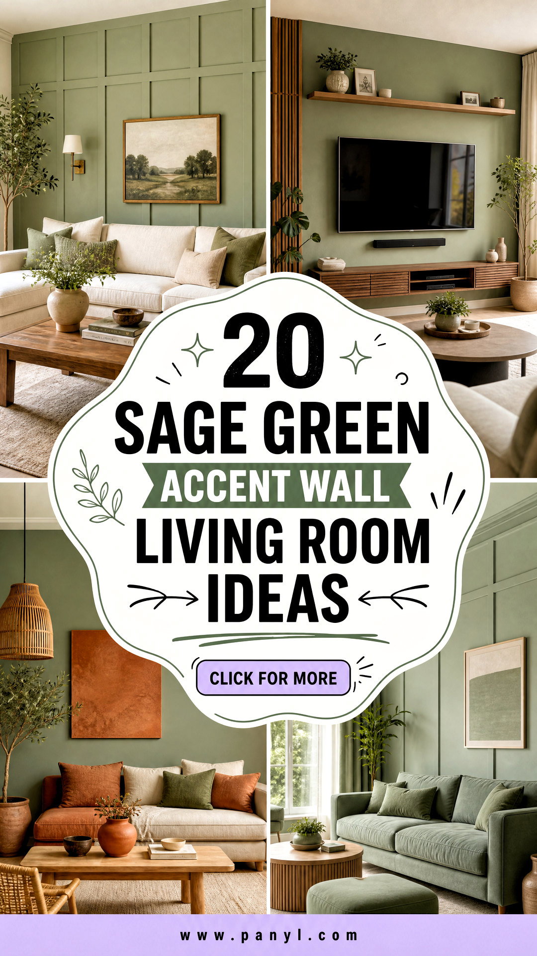 20 Sage Green Accent Wall Living Room Ideas for Cozy Style - 20 Sage Green Accent Wall Living Room Ideas for Cozy Style