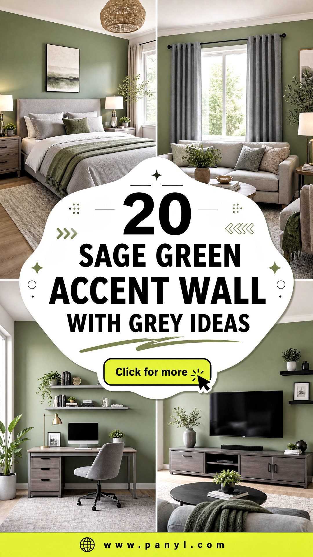 20 Sage Green Accent Wall With Grey Ideas for Modern Rooms - 20 Sage Green Accent Wall With Grey Ideas for Modern Rooms