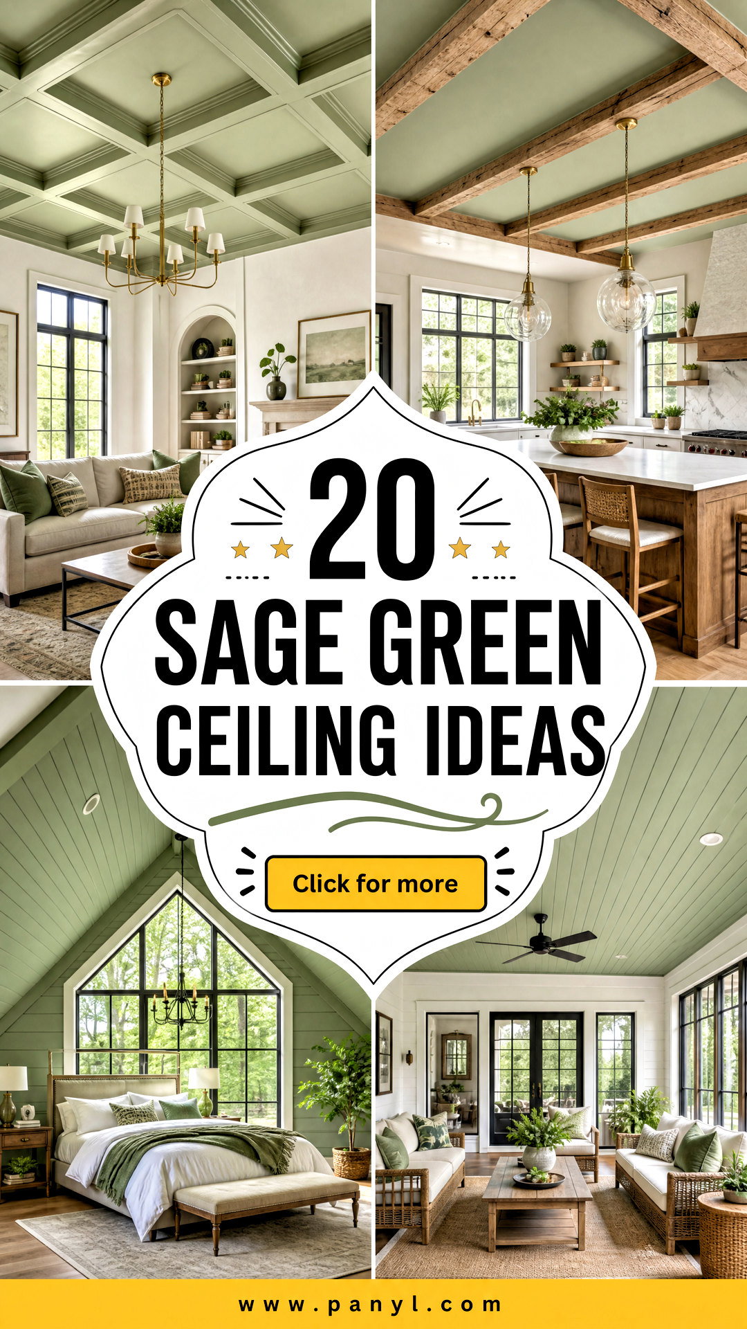 20 Sage Green Ceiling Ideas for a Surprising Designer Look - 20 Sage Green Ceiling Ideas for a Surprising Designer Look