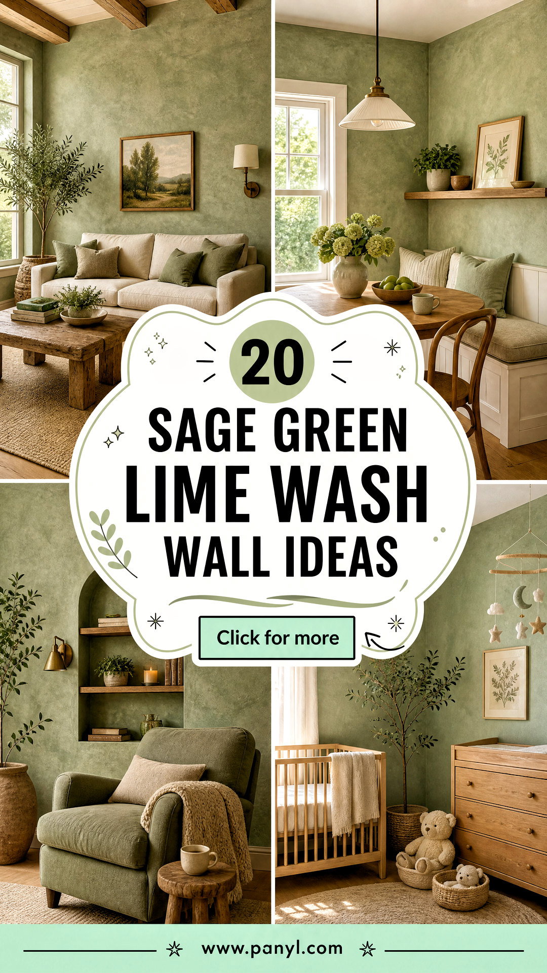 20 Sage Green Lime Wash Wall Ideas for Soft Earthy Texture - 20 Sage Green Lime Wash Wall Ideas for Soft, Earthy Texture