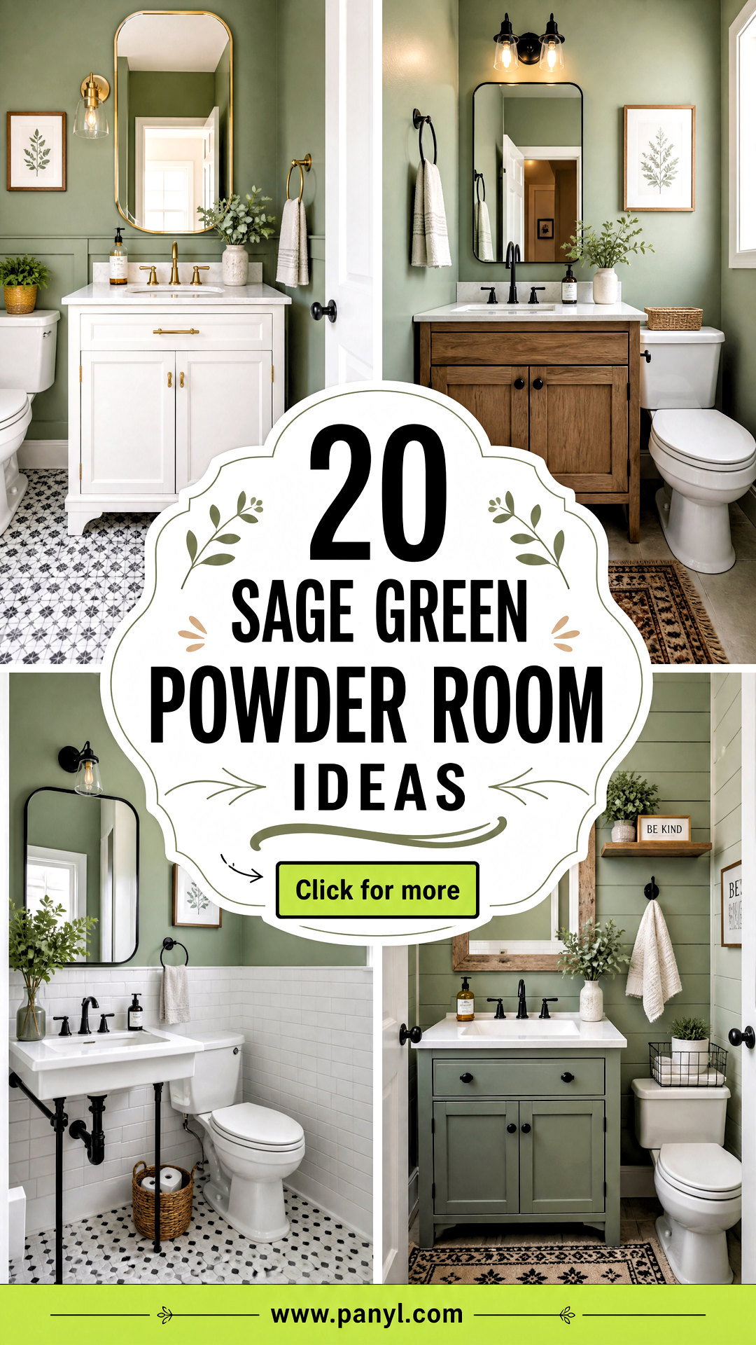 20 Sage Green Powder Room Ideas for a Chic Guest Bath Refresh - 20 Sage Green Powder Room Ideas for a Chic Guest Bath Refresh