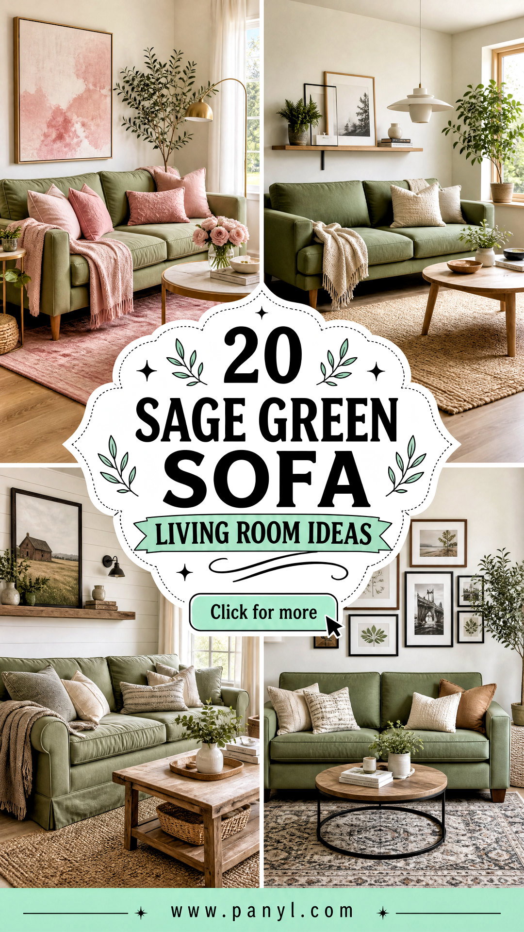 20 Sage Green Sofa Living Room Ideas for Cozy Modern Homes - 20 Sage Green Sofa Living Room Ideas for Cozy Modern Homes