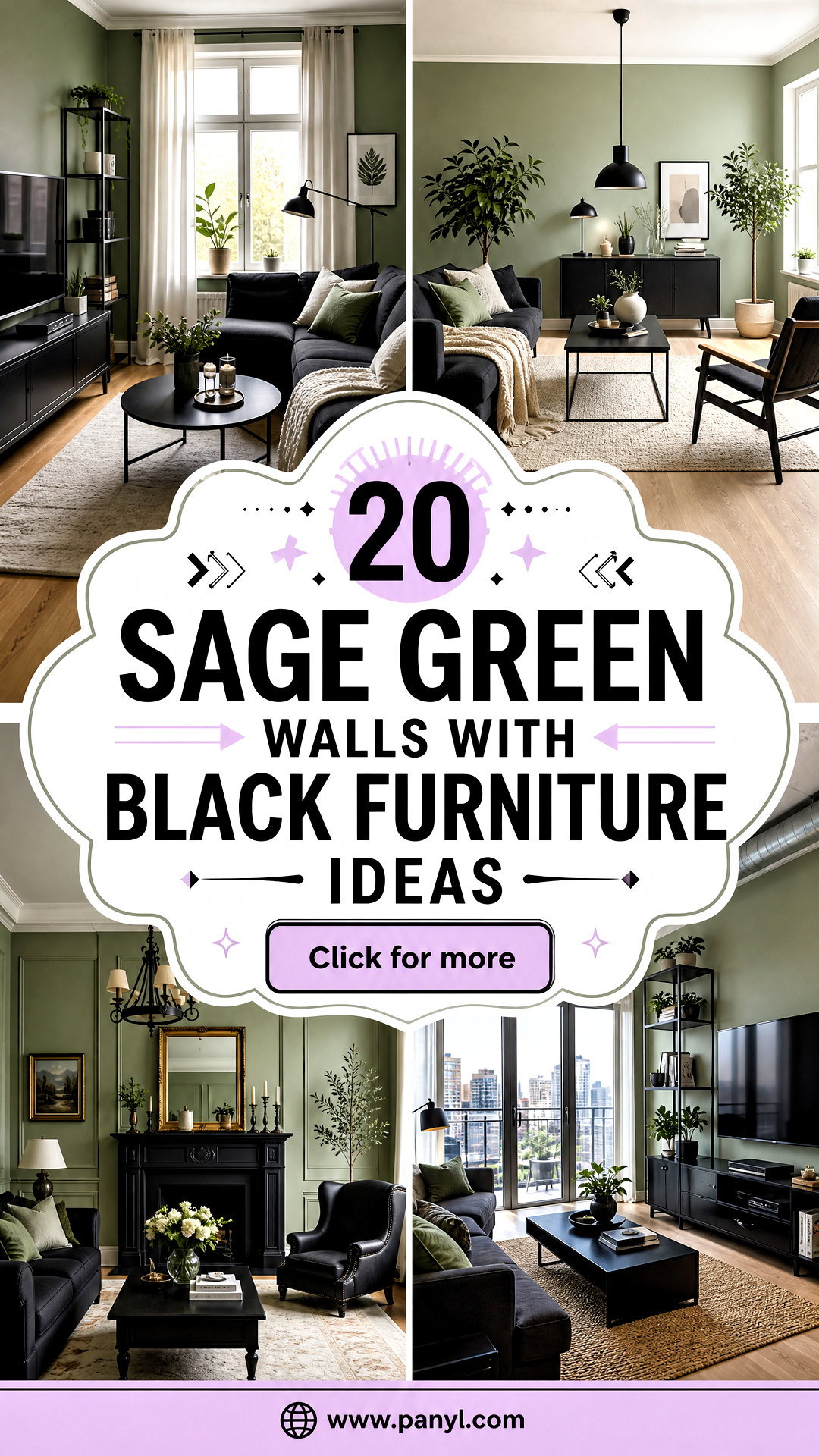 20 Sage Green Walls With Black Furniture Ideas Chic Pairings - 20 Sage Green Walls With Black Furniture Ideas: Chic Pairings