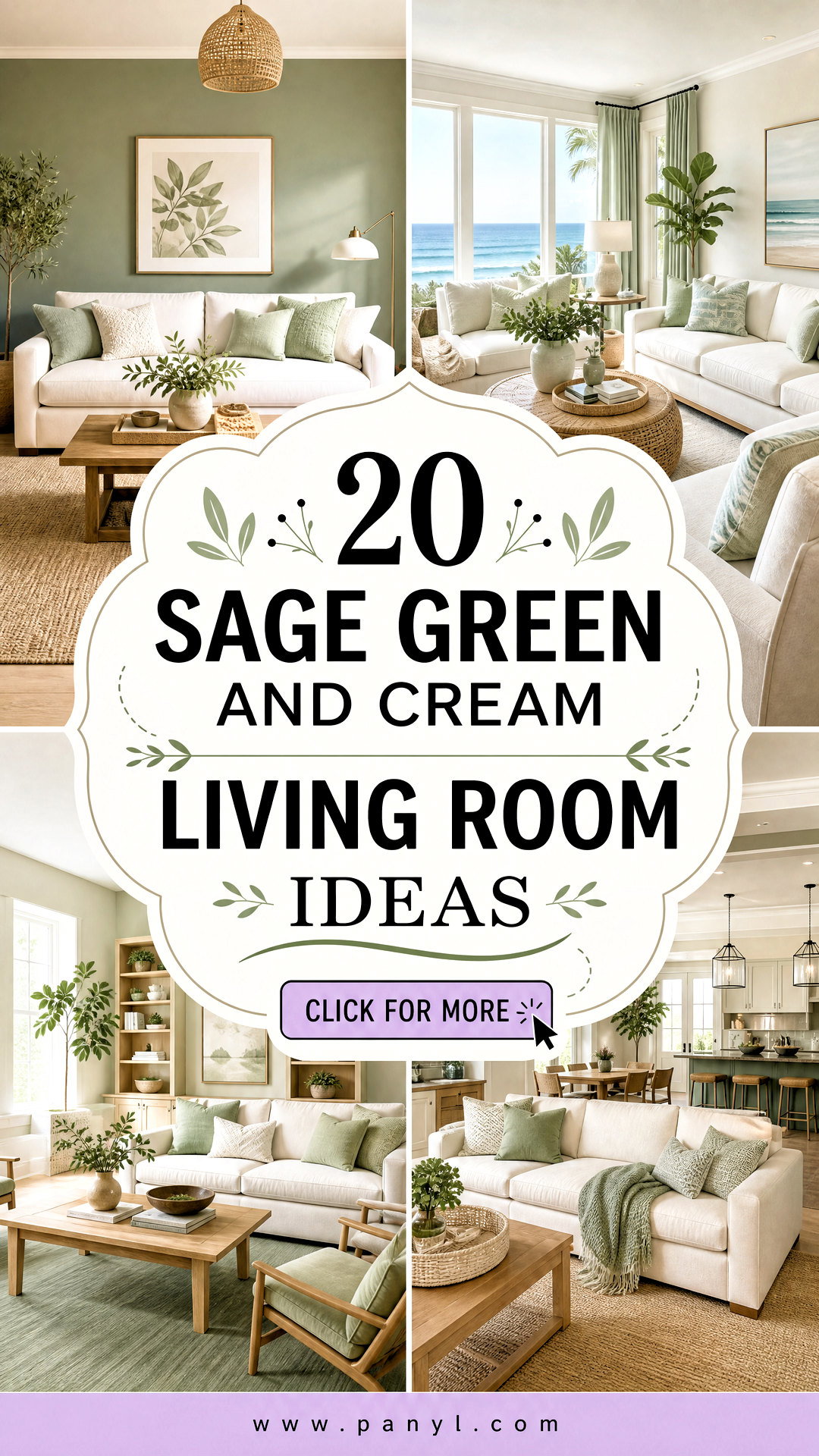 20 Sage Green and Cream Living Room Ideas to Feel Serene - 20 Sage Green and Cream Living Room Ideas to Feel Serene