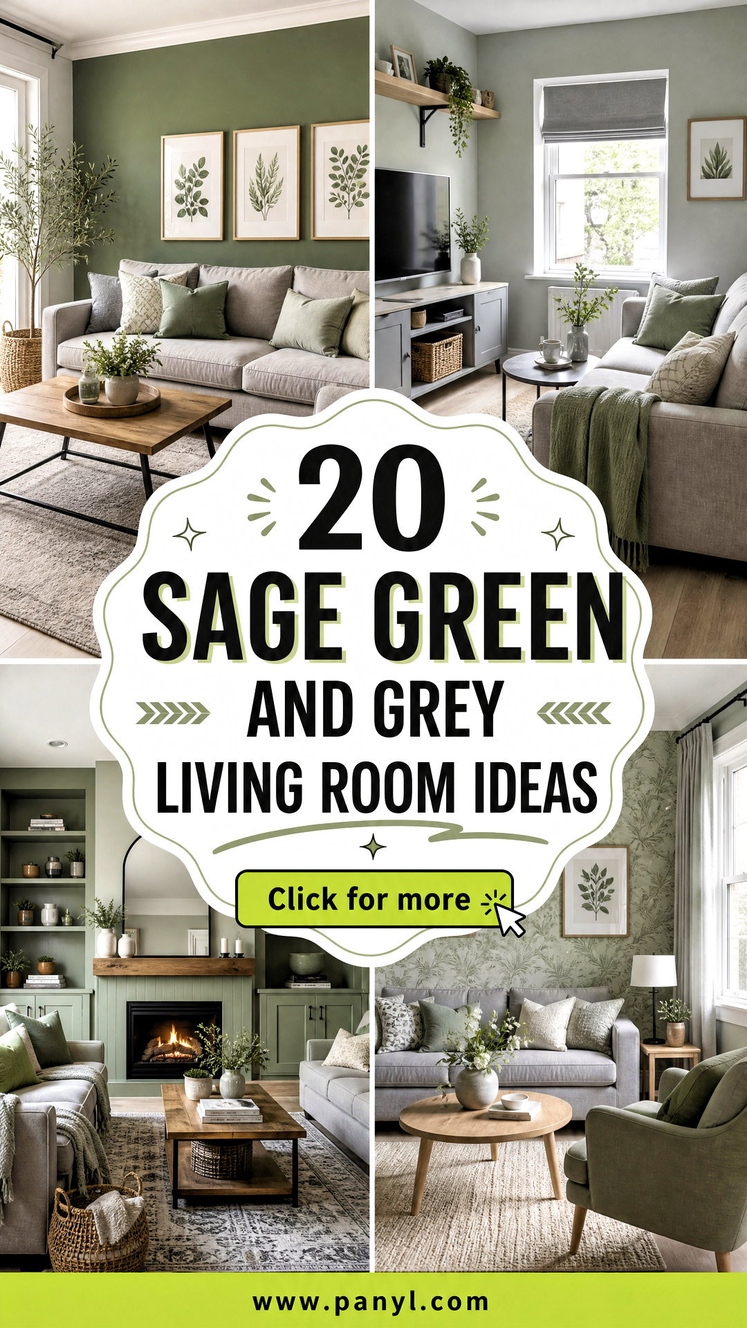 20 Sage Green and Grey Living Room Ideas for Cozy Homes - 20 Sage Green and Grey Living Room Ideas for Cozy Homes