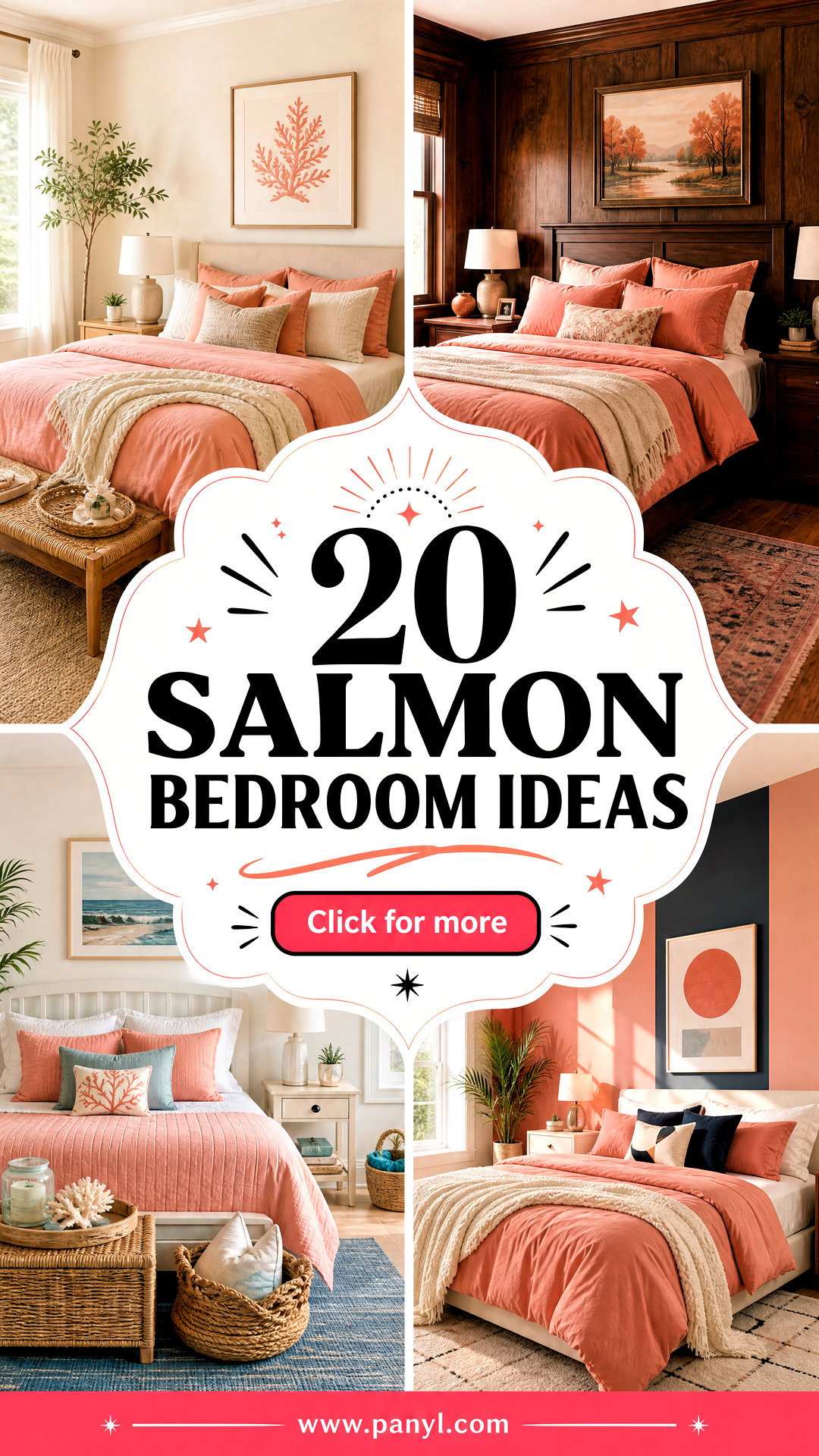 20 Salmon Bedroom Ideas for a Warm and Restful Home Retreat - 20 Salmon Bedroom Ideas for a Warm and Restful Home Retreat