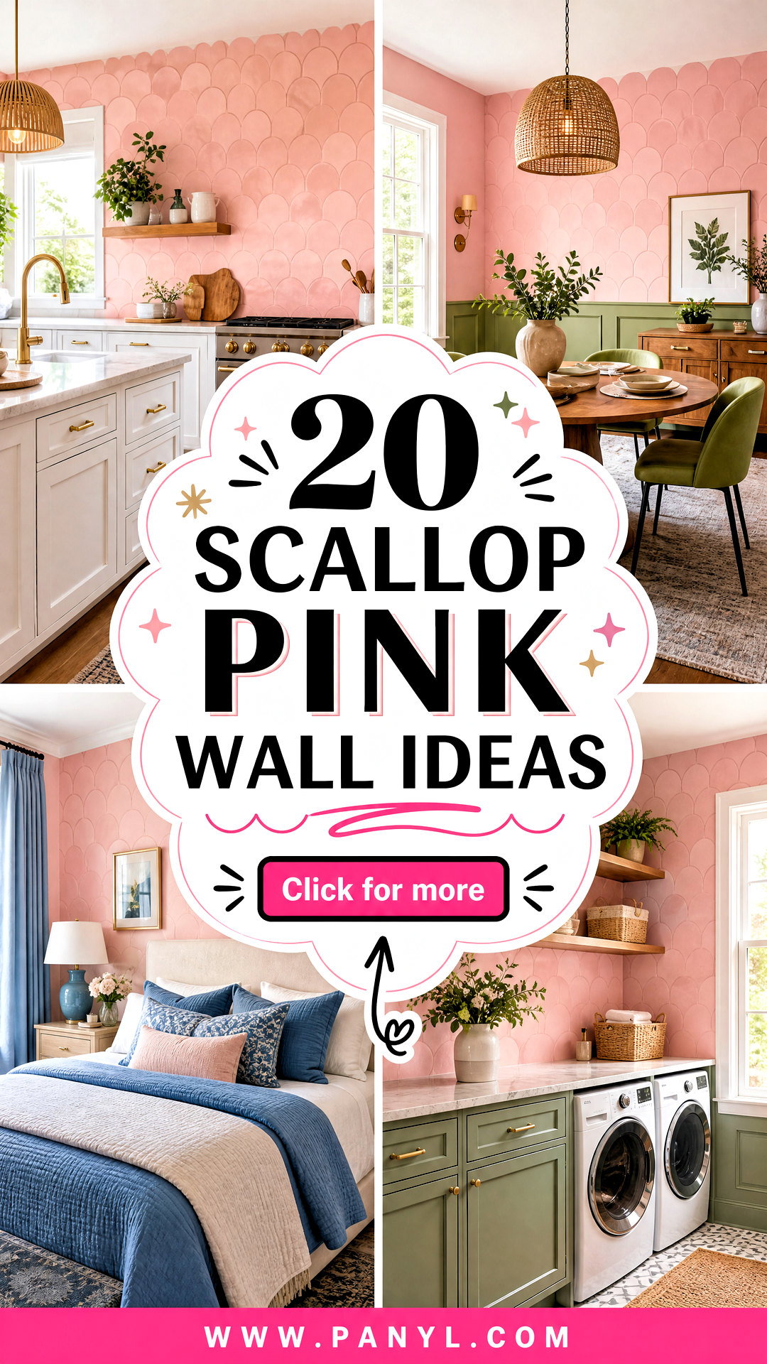 20 Scallop Pink Wall Ideas Charming Rooms for Modern Homes - 20 Scallop Pink Wall Ideas: Charming Rooms for Modern Homes