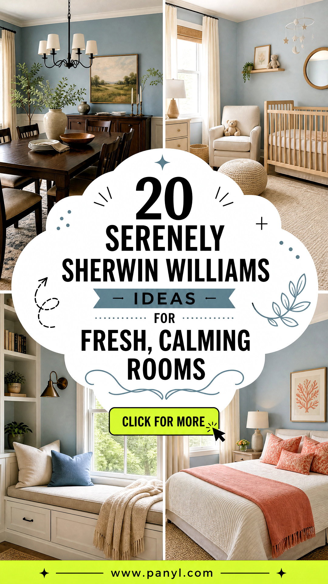 20 Serenely Sherwin Williams Ideas for Fresh Calming Rooms - 20 Serenely Sherwin Williams Ideas for Fresh, Calming Rooms