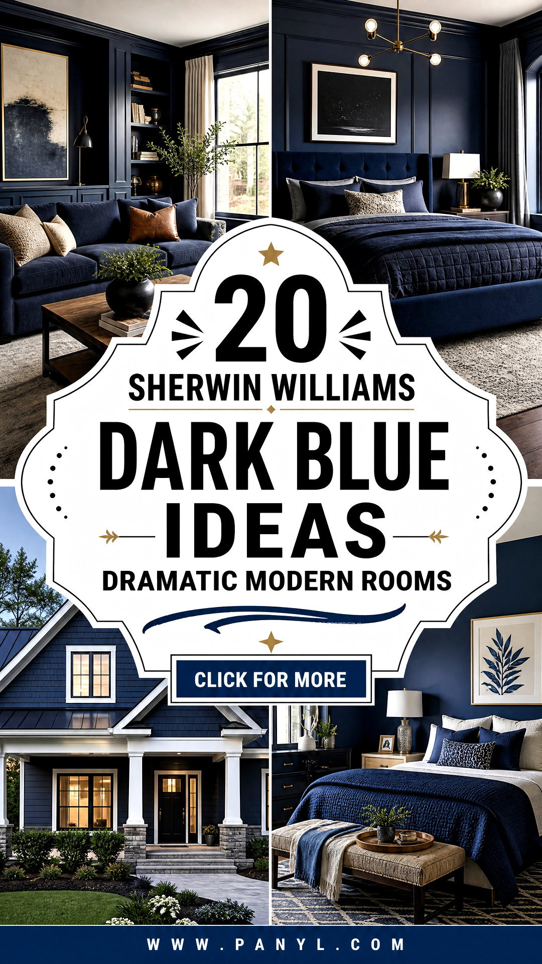 20 Sherwin Williams Dark Blue Ideas for Dramatic Modern Rooms - 20 Sherwin Williams Dark Blue Ideas for Dramatic Modern Rooms