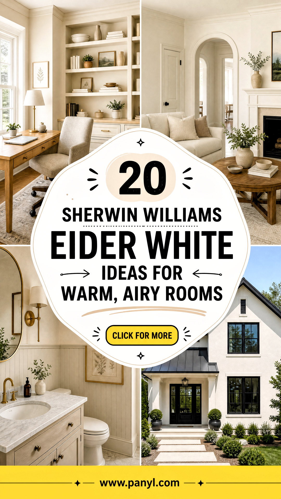 20 Sherwin Williams Eider White Ideas for Warm Airy Rooms - 20 Sherwin Williams Eider White Ideas for Warm, Airy Rooms