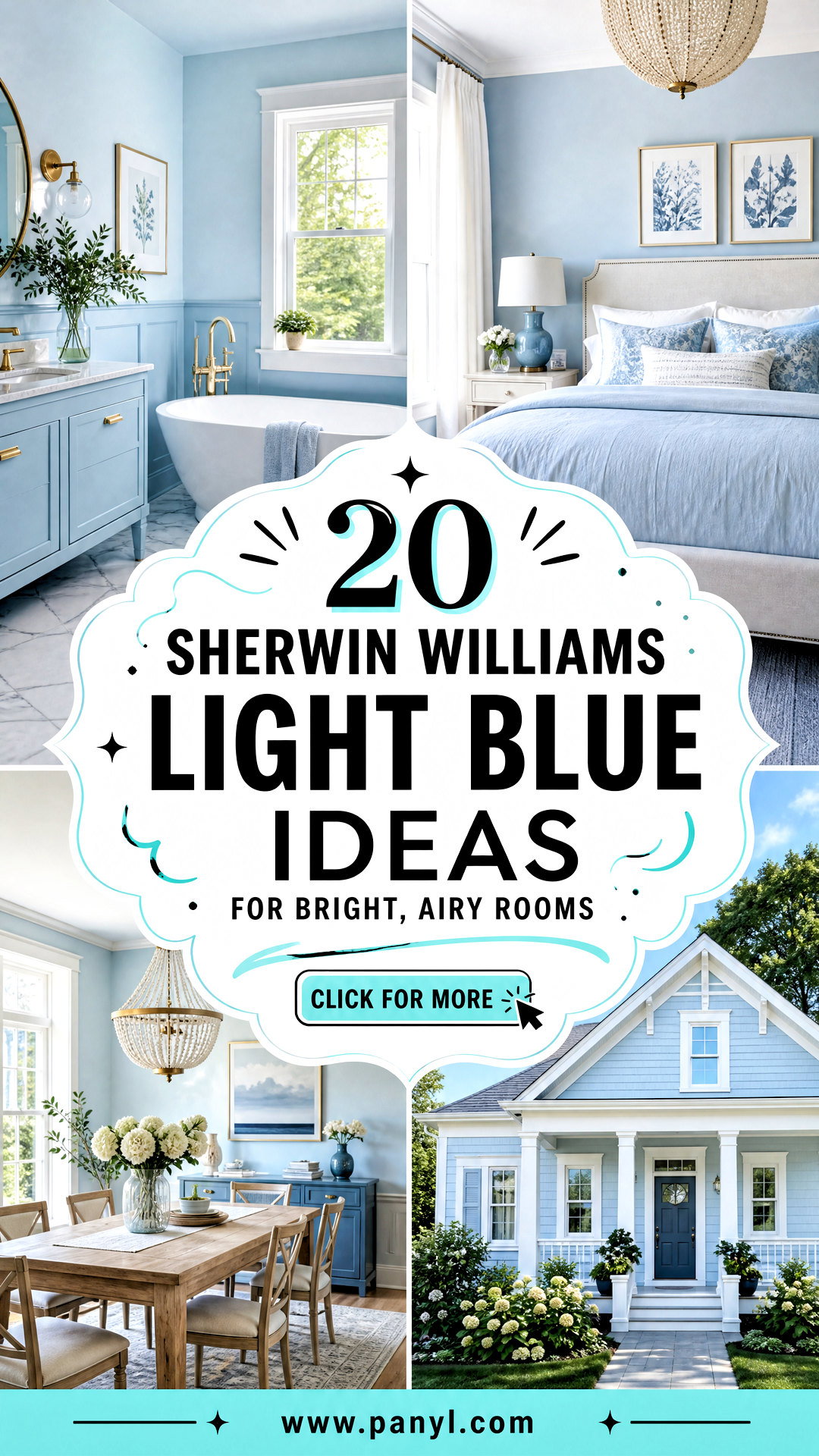20 Sherwin Williams Light Blue Ideas for Bright Airy Rooms - 20 Sherwin Williams Light Blue Ideas for Bright, Airy Rooms