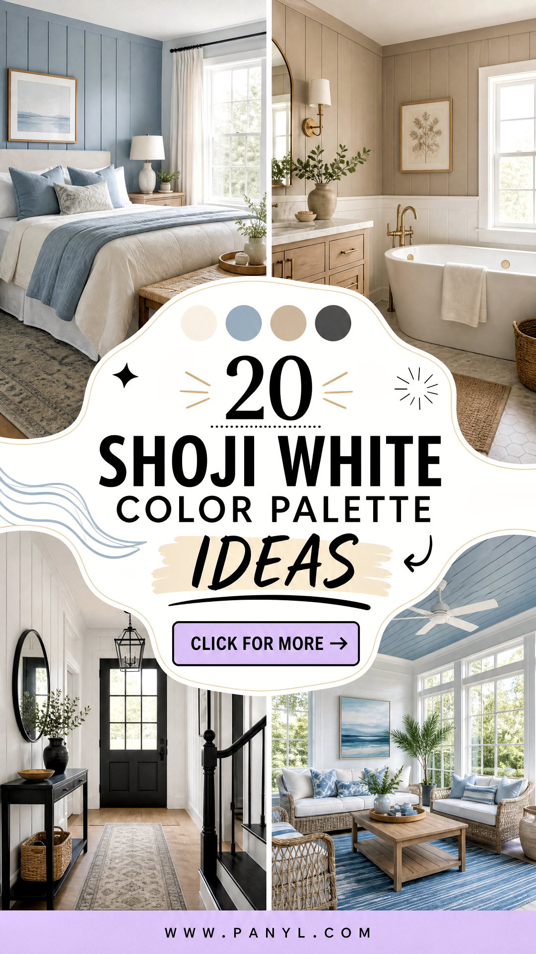 20 Shoji White Color Palette Ideas for Warm Serene Rooms - 20 Shoji White Color Palette Ideas for Warm, Serene Rooms