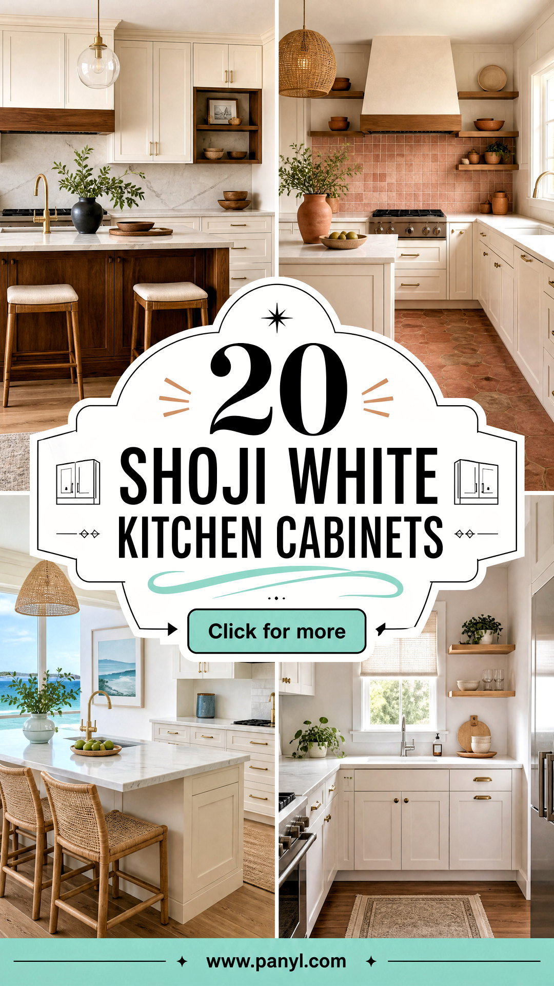 20 Shoji White Kitchen Cabinets for a Warm Timeless Look - 20 Shoji White Kitchen Cabinets for a Warm, Timeless Look
