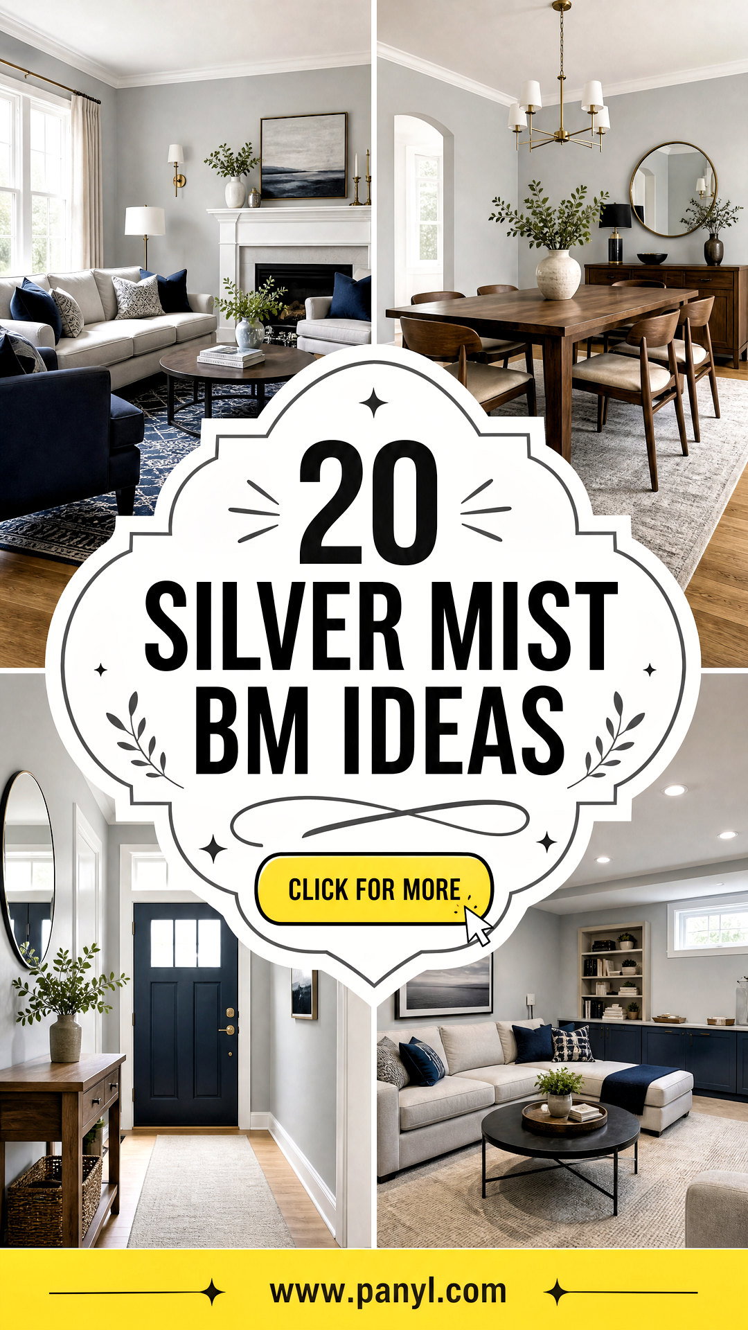 20 Silver Mist BM Ideas for Calm Airy Rooms Youll Love - 20 Silver Mist BM Ideas for Calm, Airy Rooms You’ll Love