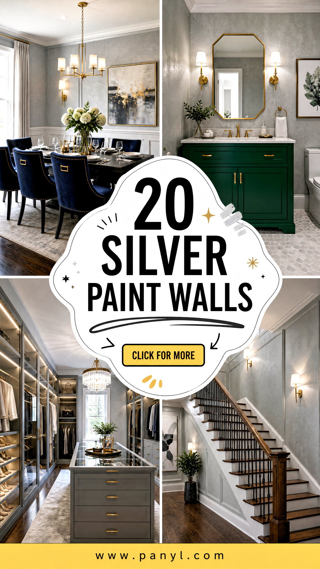 20 Silver Paint Walls for a Sleek Light-Reflecting Home - 20 Silver Paint Walls for a Sleek, Light-Reflecting Home