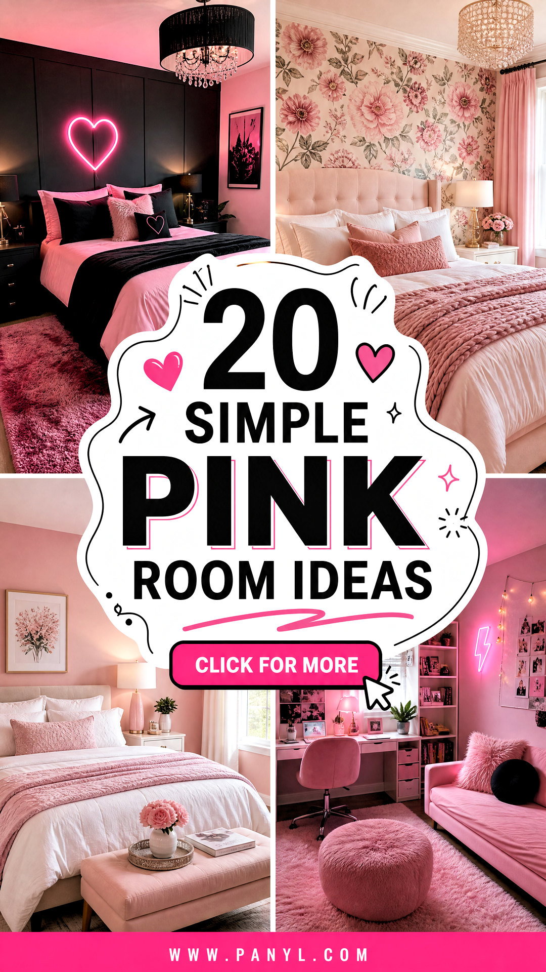 20 Simple Pink Room Ideas for a Chic Calming Room Makeover - 20 Simple Pink Room Ideas for a Chic, Calming Room Makeover