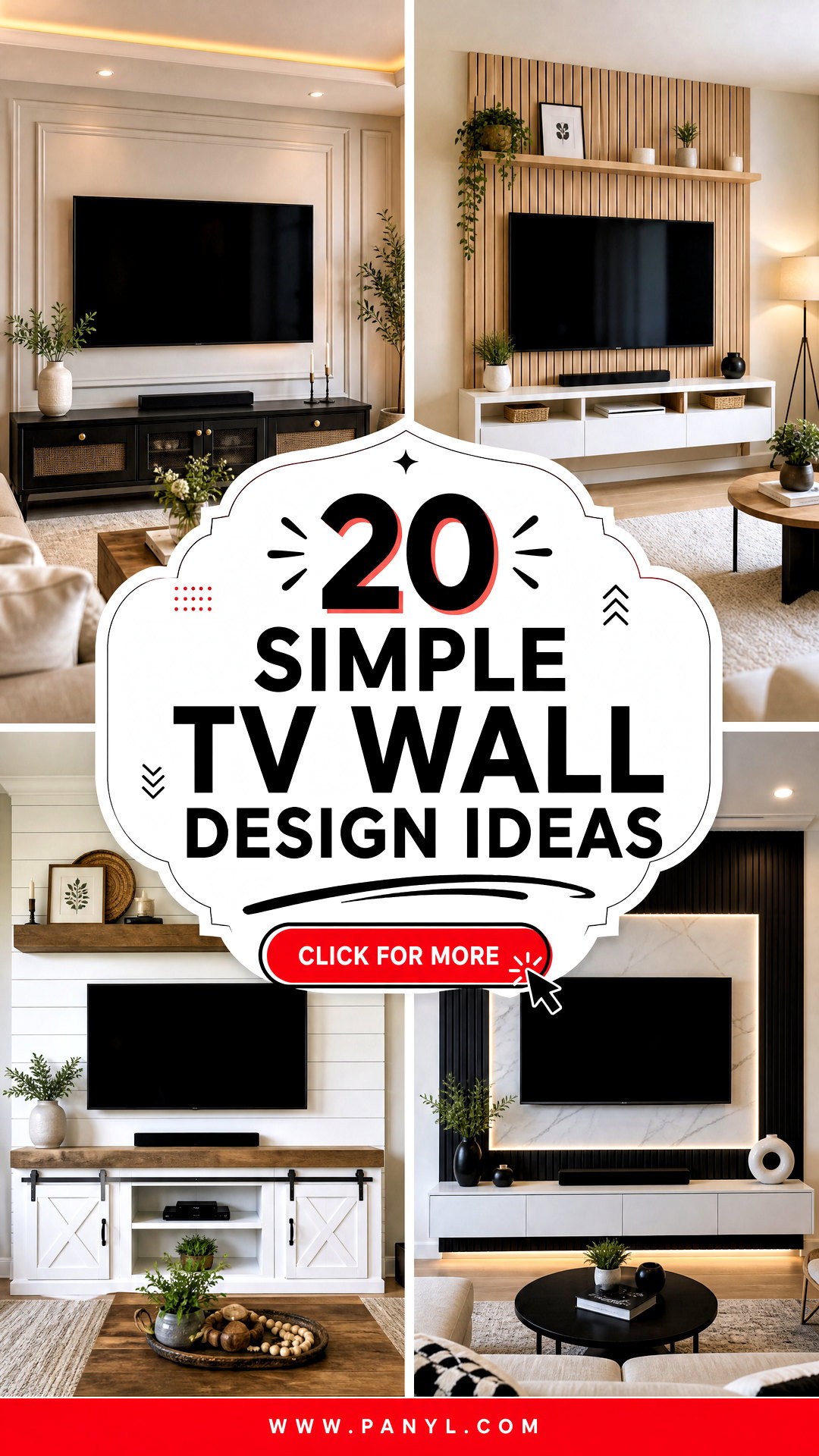 20 Simple TV Wall Design Ideas for a Sleek Modern Setup - 20 Simple TV Wall Design Ideas for a Sleek Modern Setup