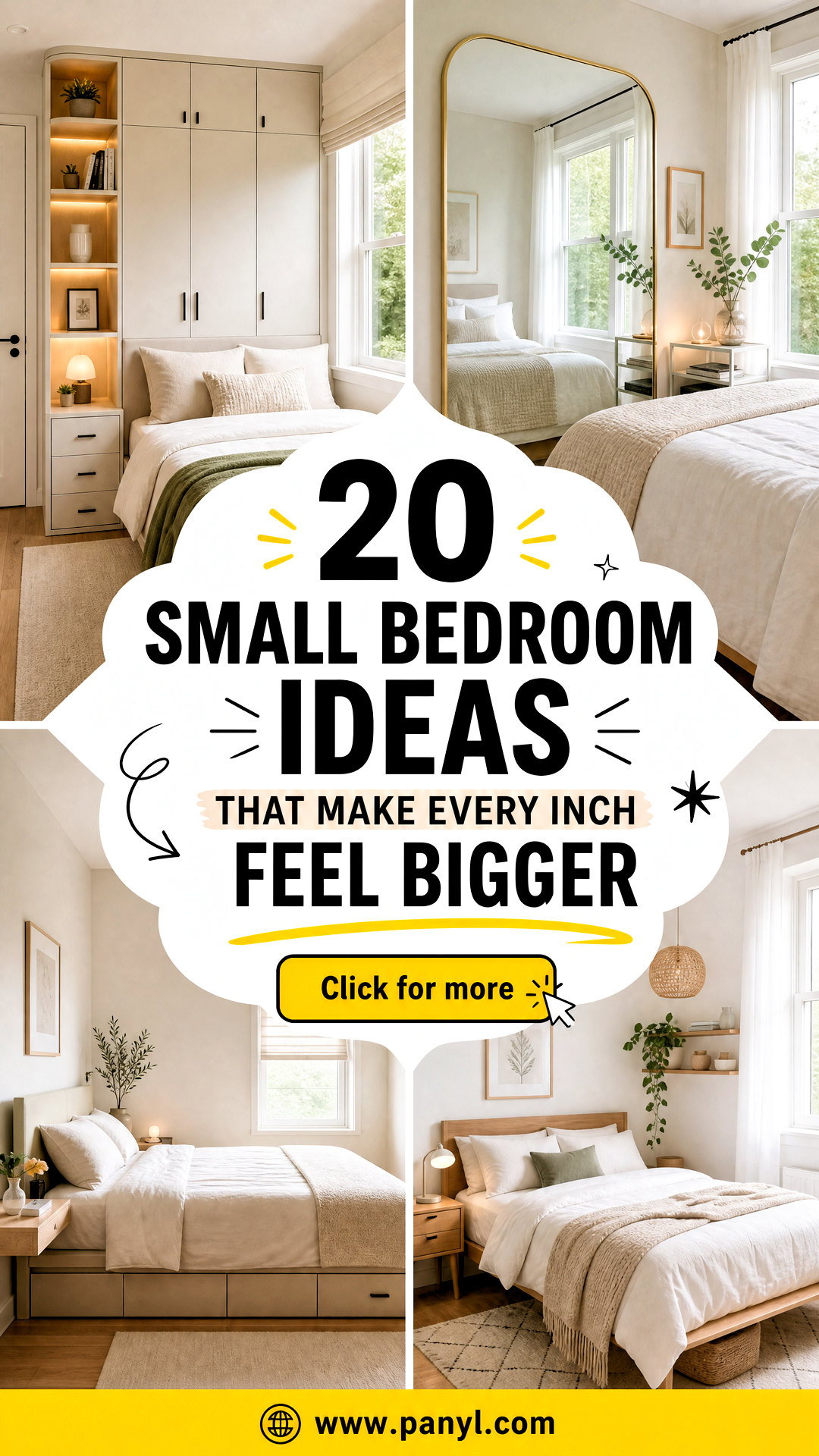 20 Small Bedroom Ideas That Make Every Inch Feel Bigger - 20 Small Bedroom Ideas That Make Every Inch Feel Bigger