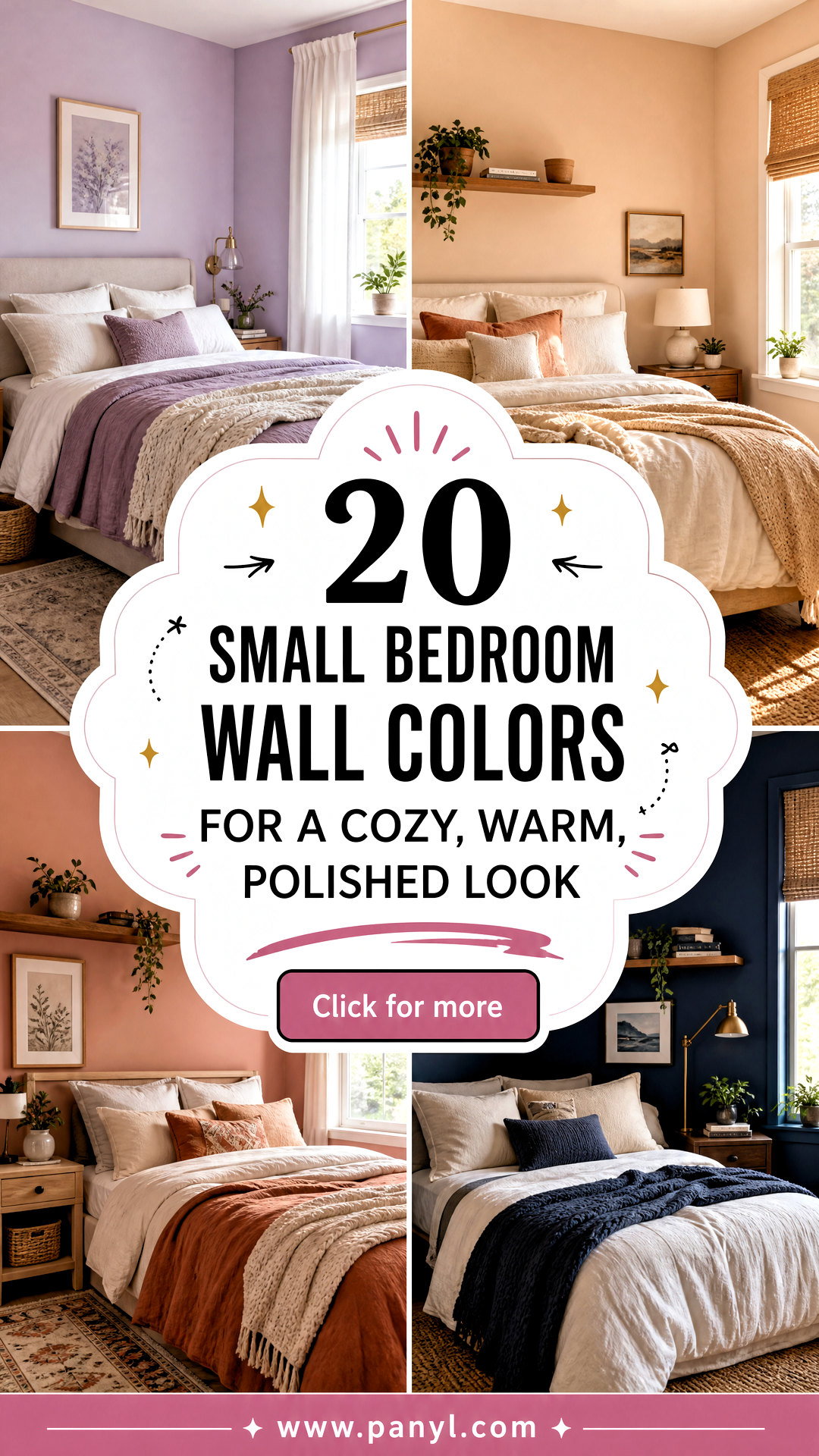 20 Small Bedroom Wall Colors for a Cozy Warm Polished Look - 20 Small Bedroom Wall Colors for a Cozy, Warm, Polished Look