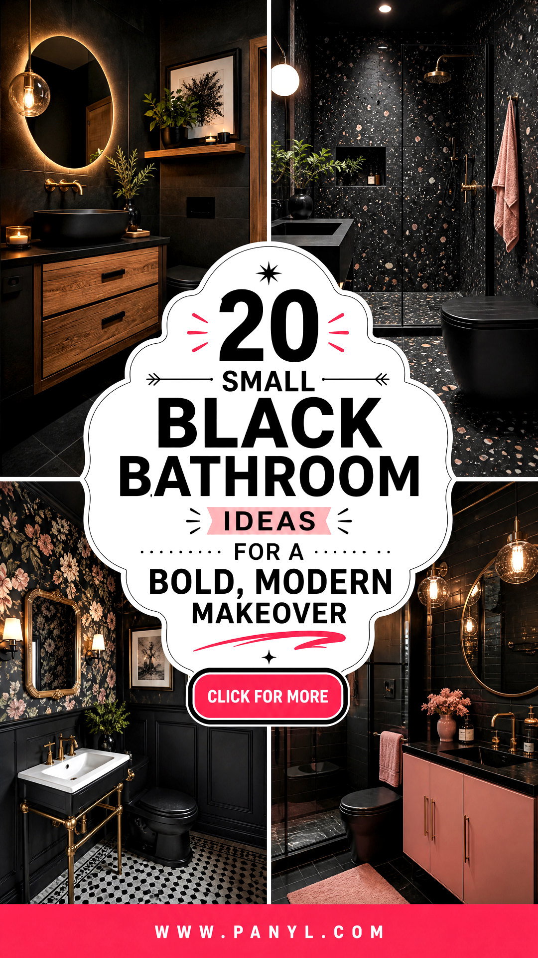 20 Small Black Bathroom Ideas for a Bold Modern Makeover - 20 Small Black Bathroom Ideas for a Bold, Modern Makeover