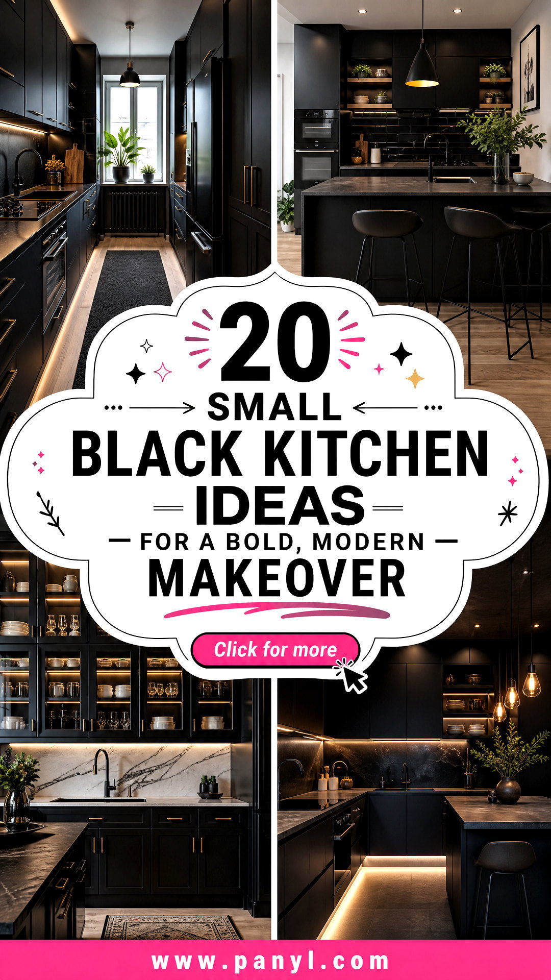 20 Small Black Kitchen Ideas for a Bold Modern Makeover - 20 Small Black Kitchen Ideas for a Bold, Modern Makeover