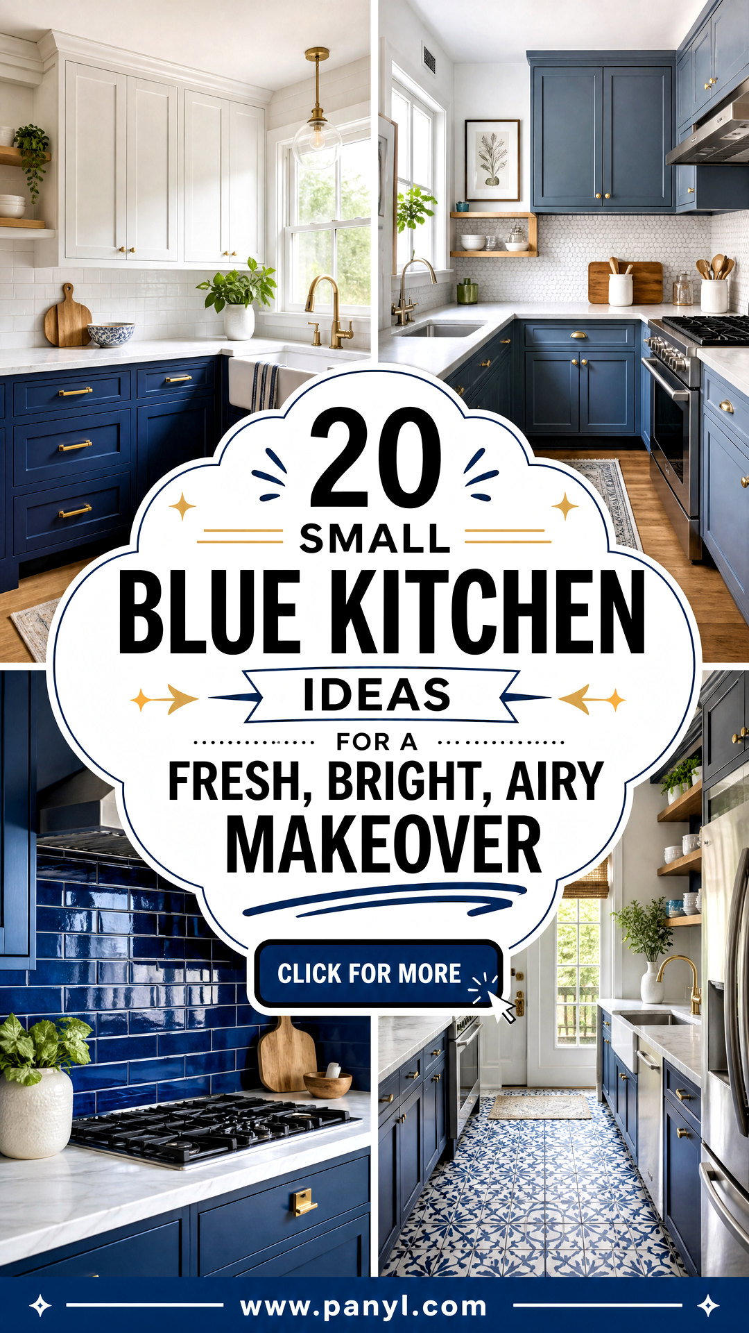 20 Small Blue Kitchen Ideas for a Fresh Bright Airy Makeover - 20 Small Blue Kitchen Ideas for a Fresh, Bright, Airy Makeover